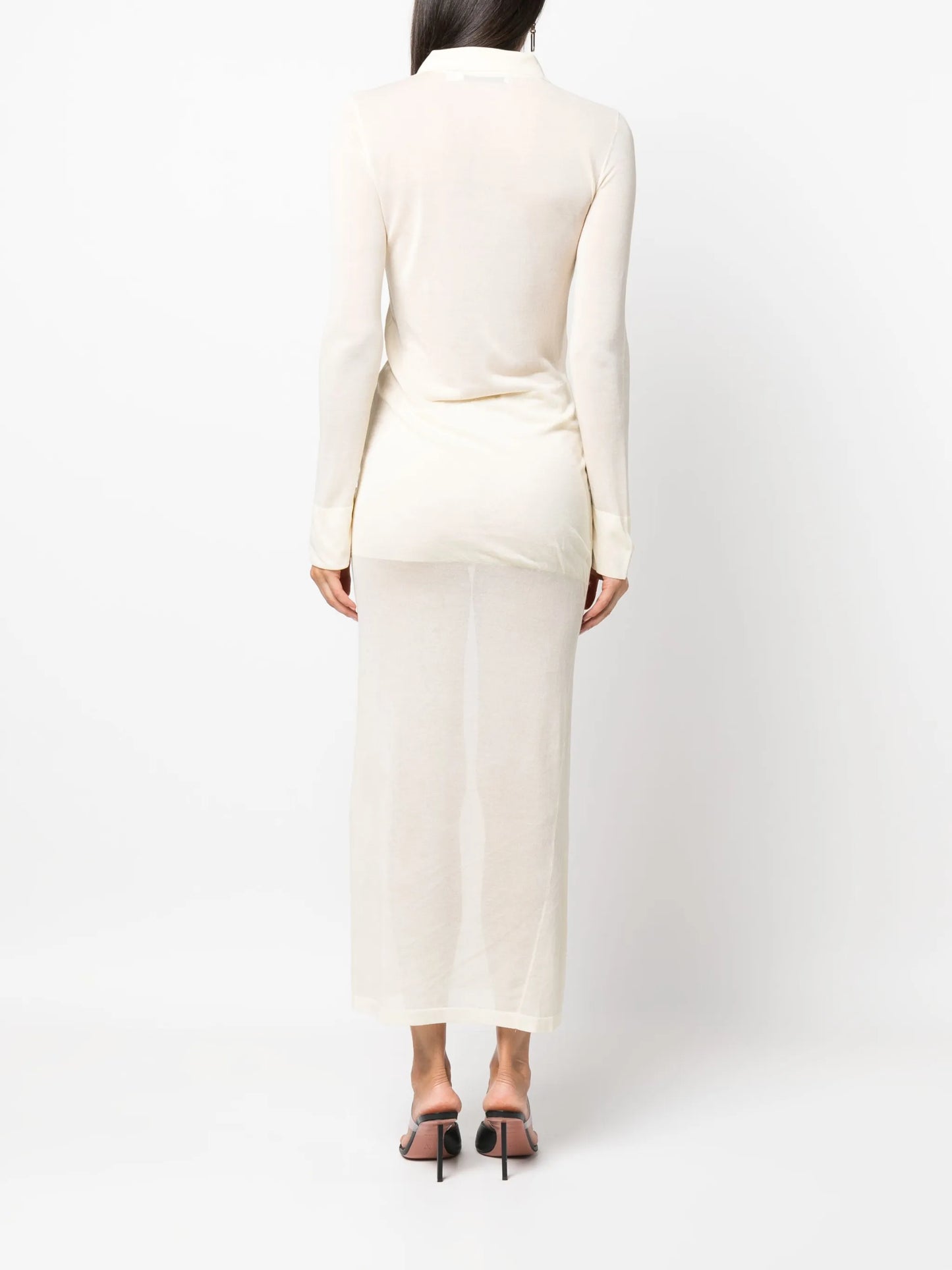 polo silk-blend maxi dress