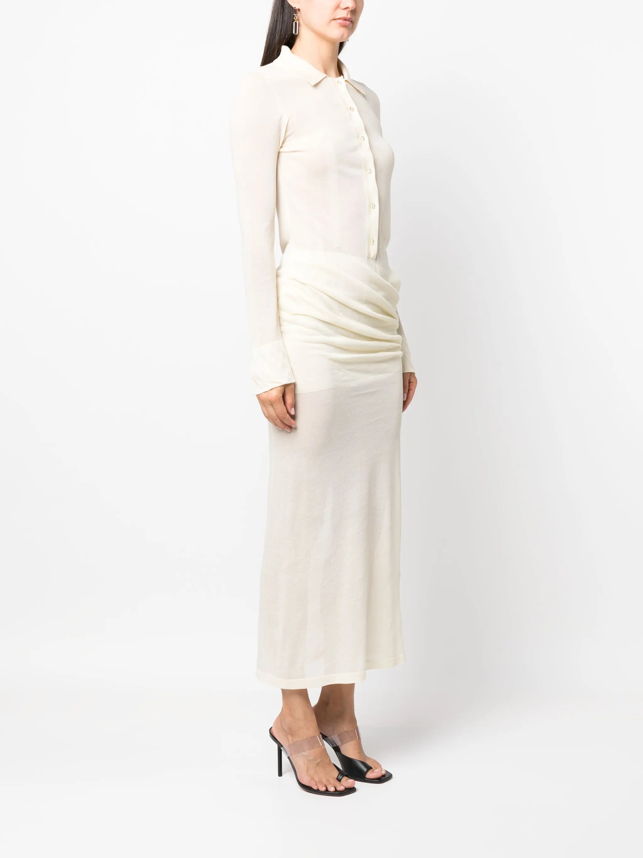 polo silk-blend maxi dress