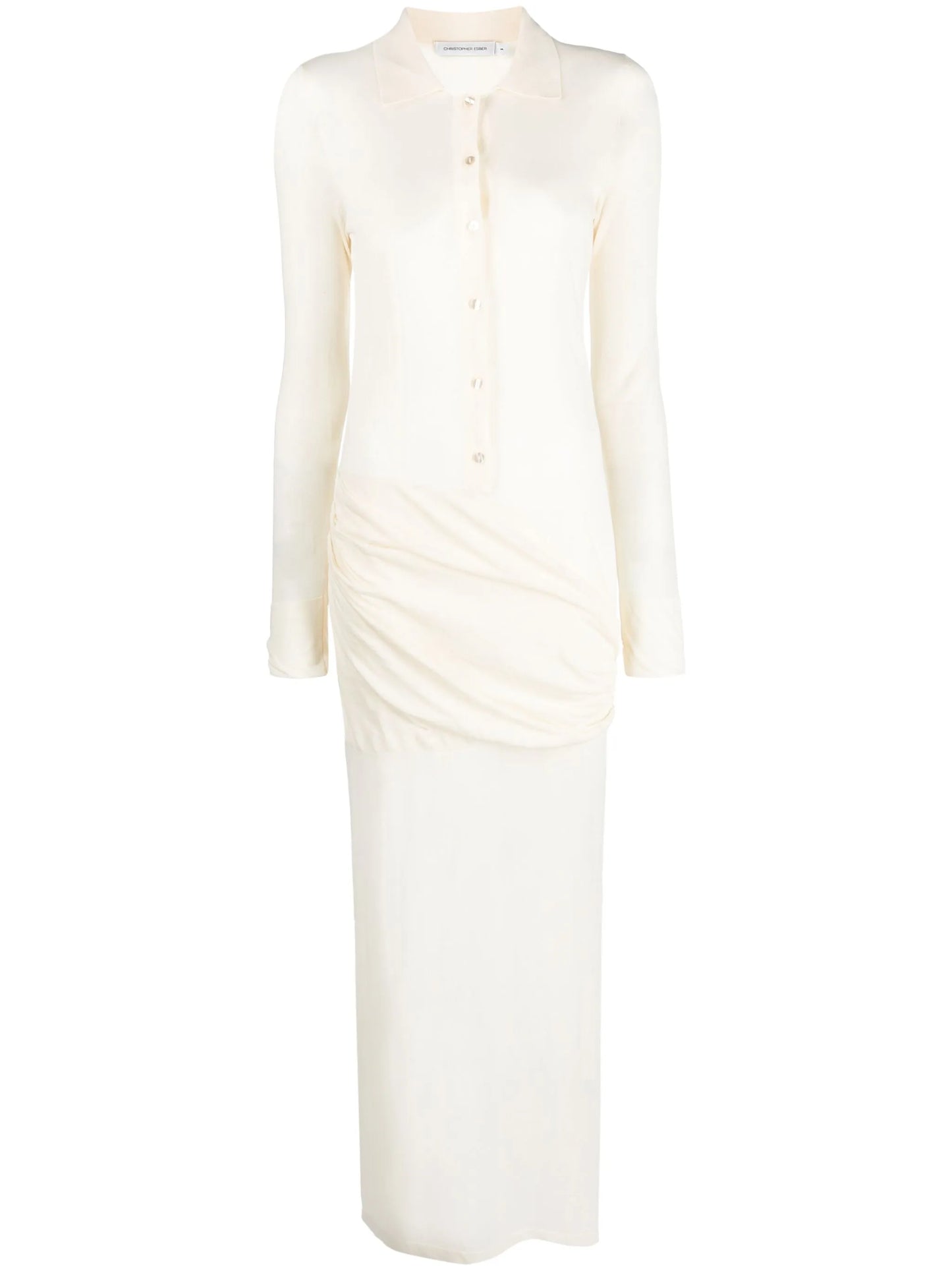 polo silk-blend maxi dress