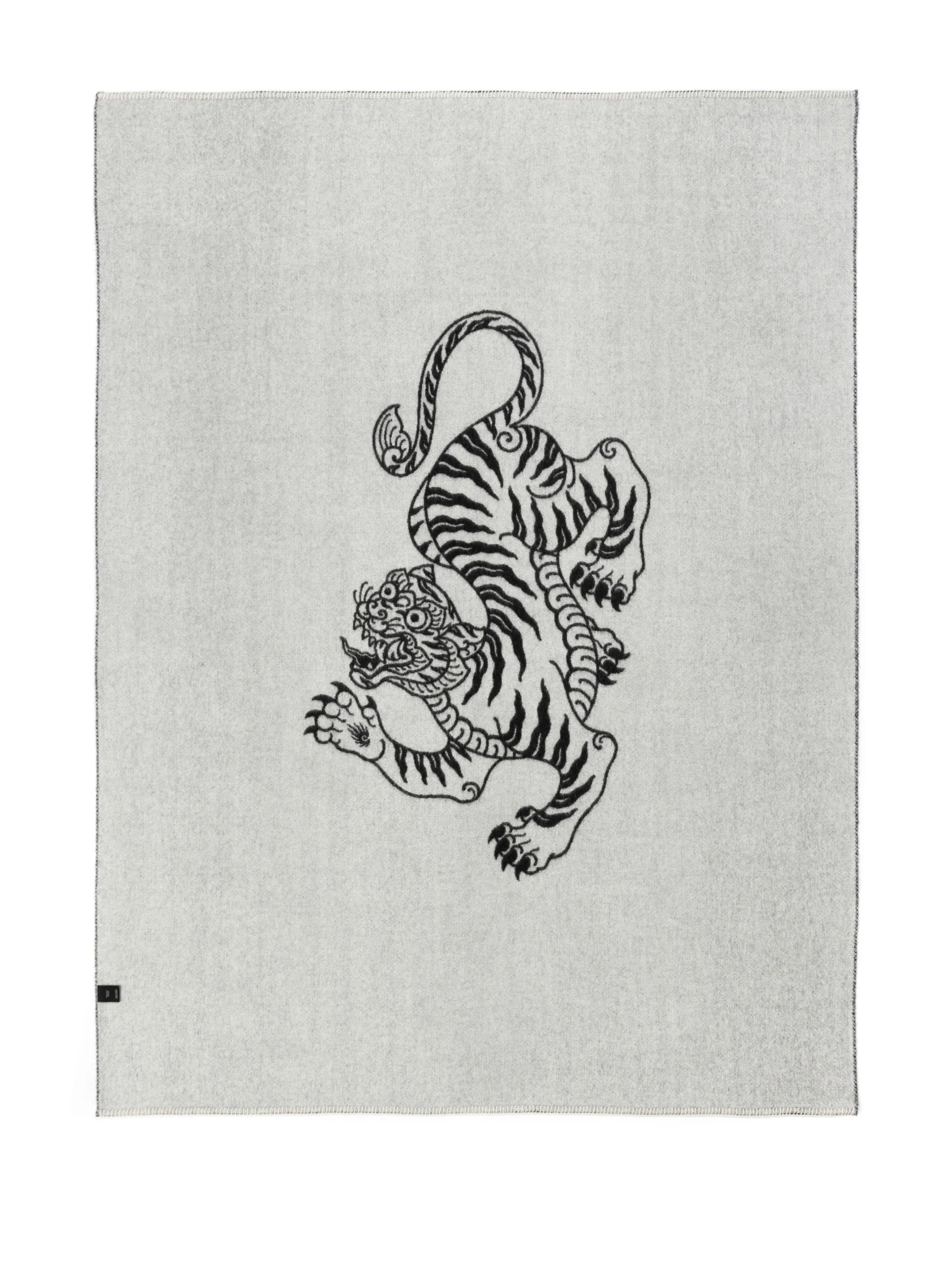 Voodoo reversible alpaca-wool throw