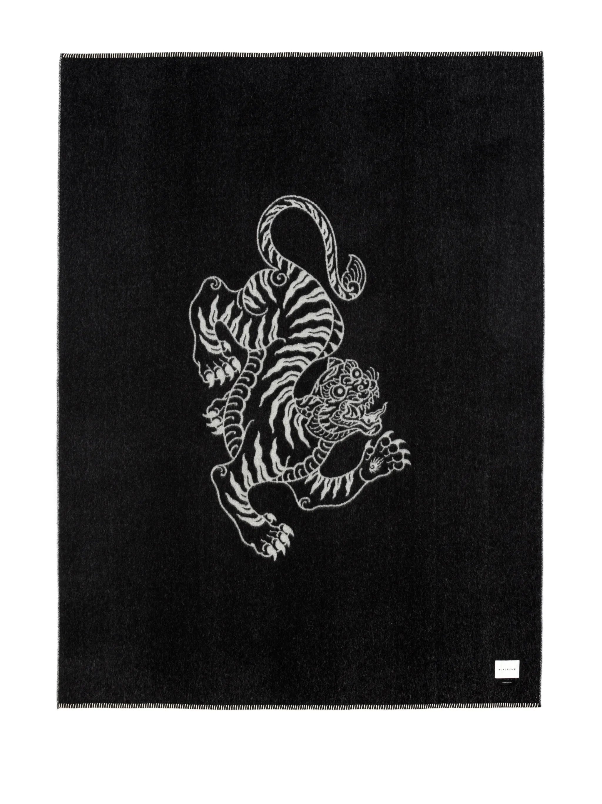 Voodoo reversible alpaca-wool throw