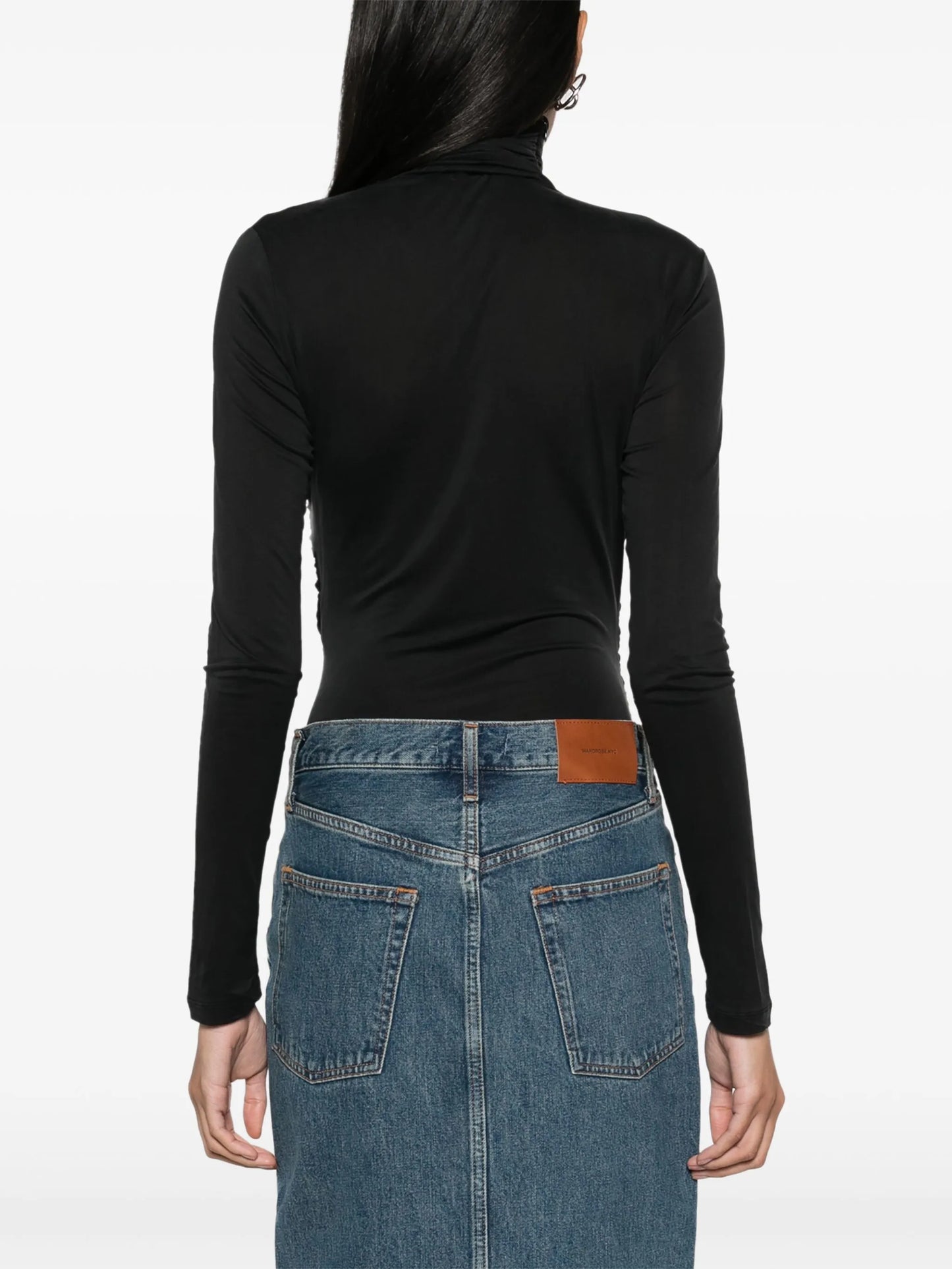 Patra drape-panel ruched bodysuit