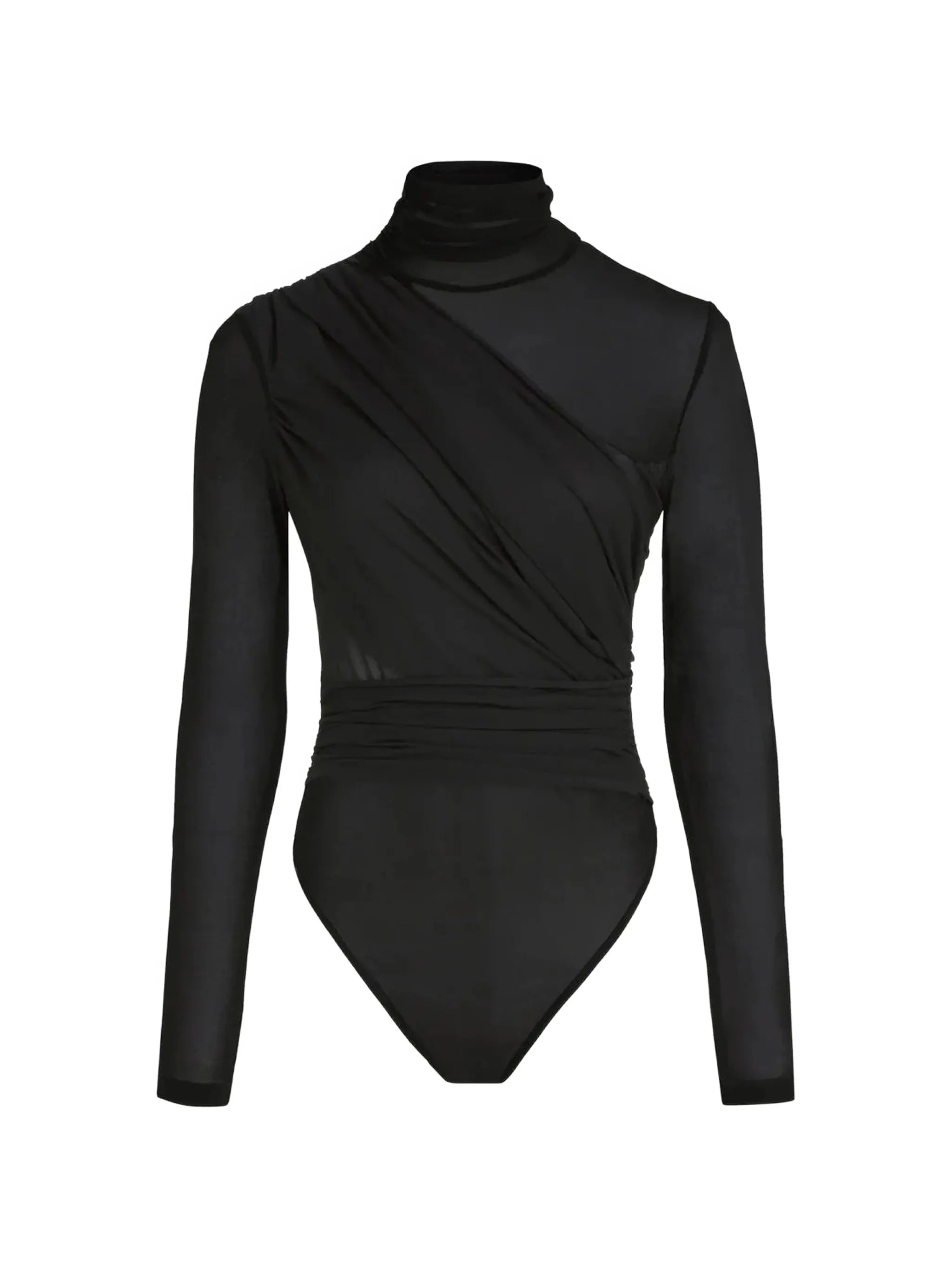 Patra drape-panel ruched bodysuit