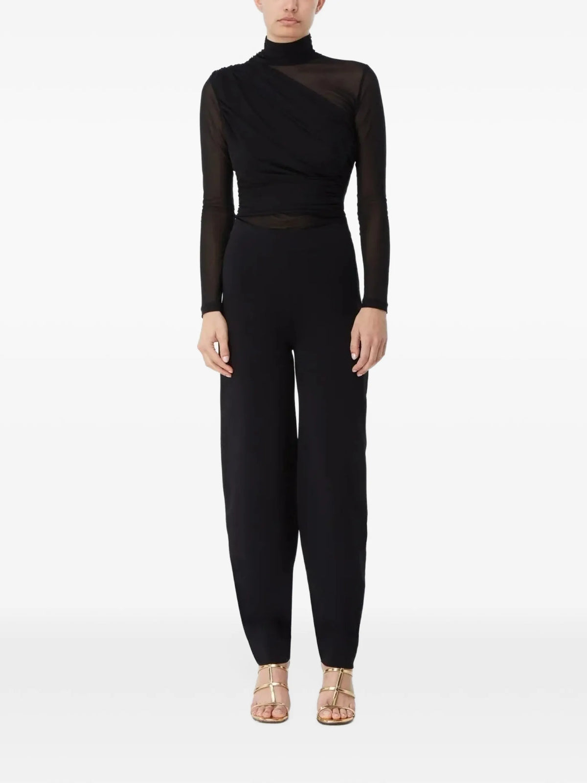 Patra drape-panel ruched bodysuit