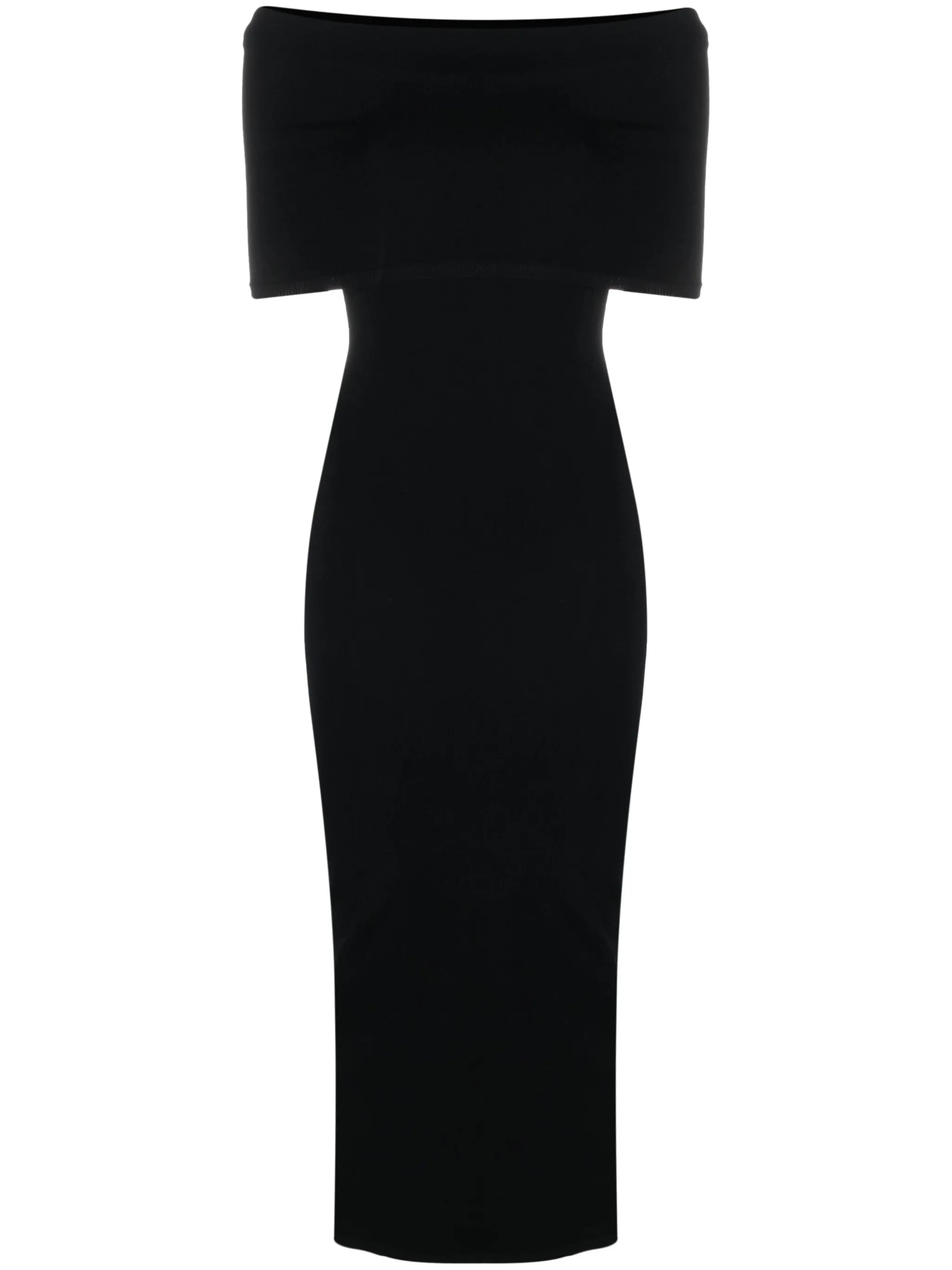 off-shoulder ribbed dress