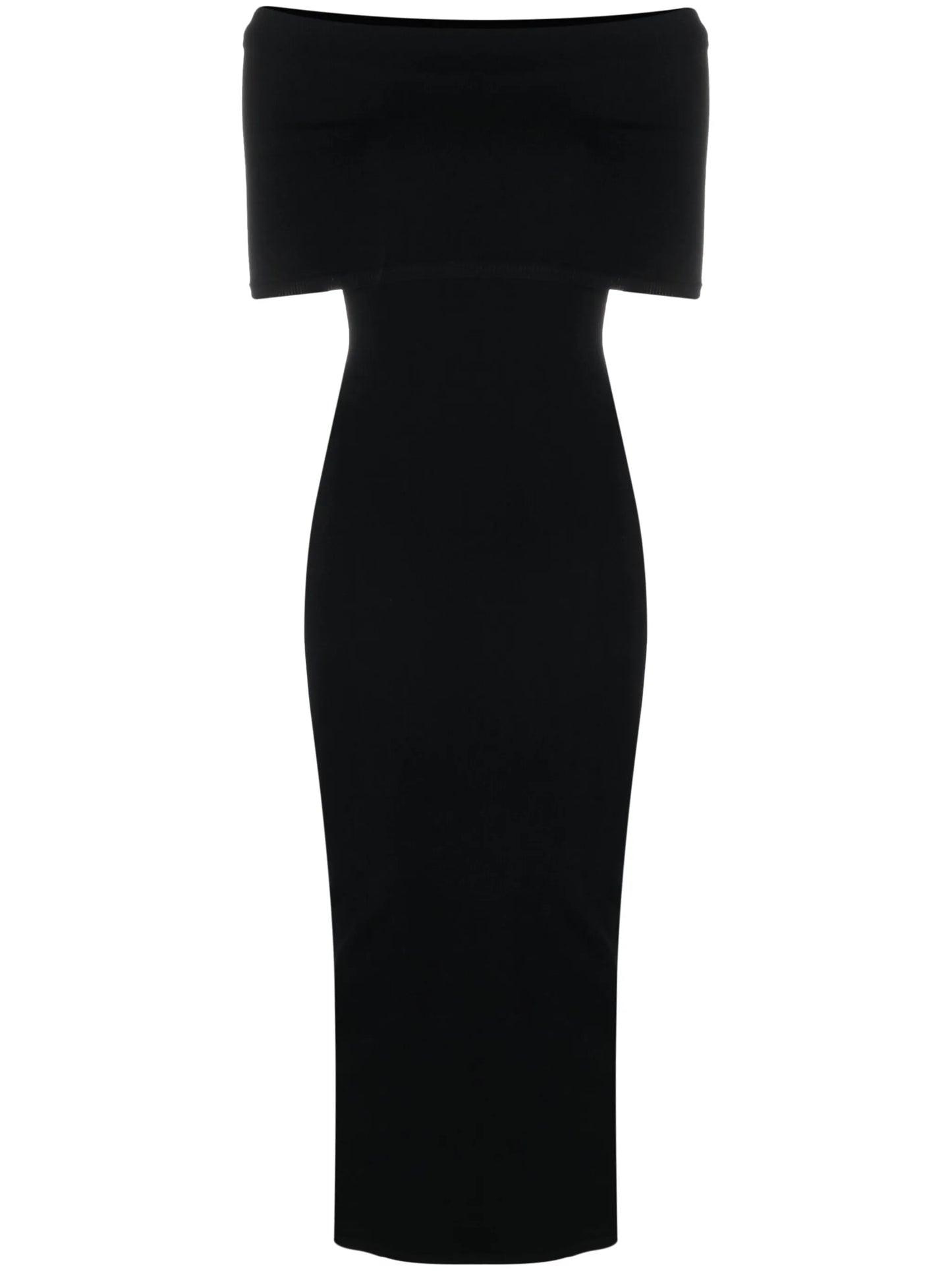 off-shoulder ribbed dress