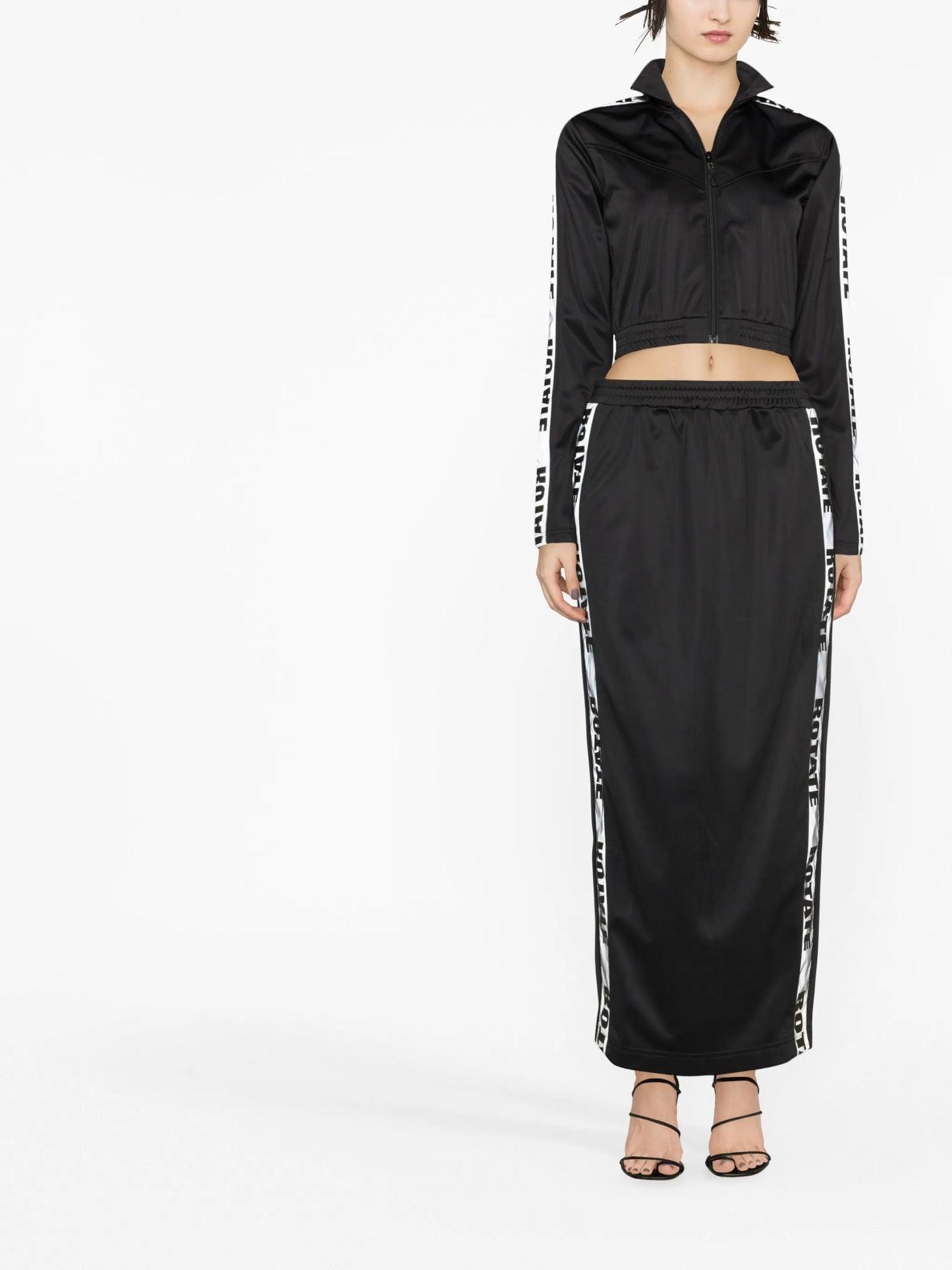 logo-tape maxi skirt