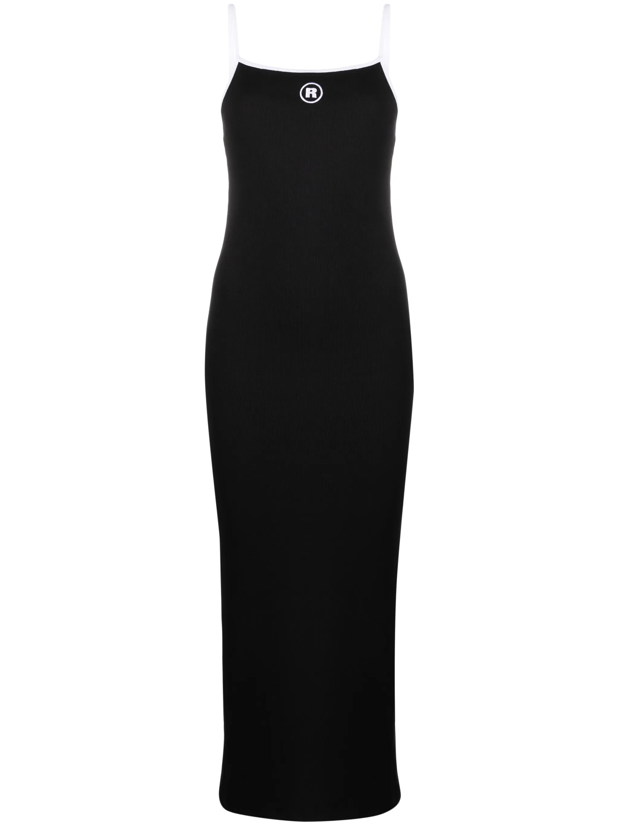 logo-embroidered maxi dress