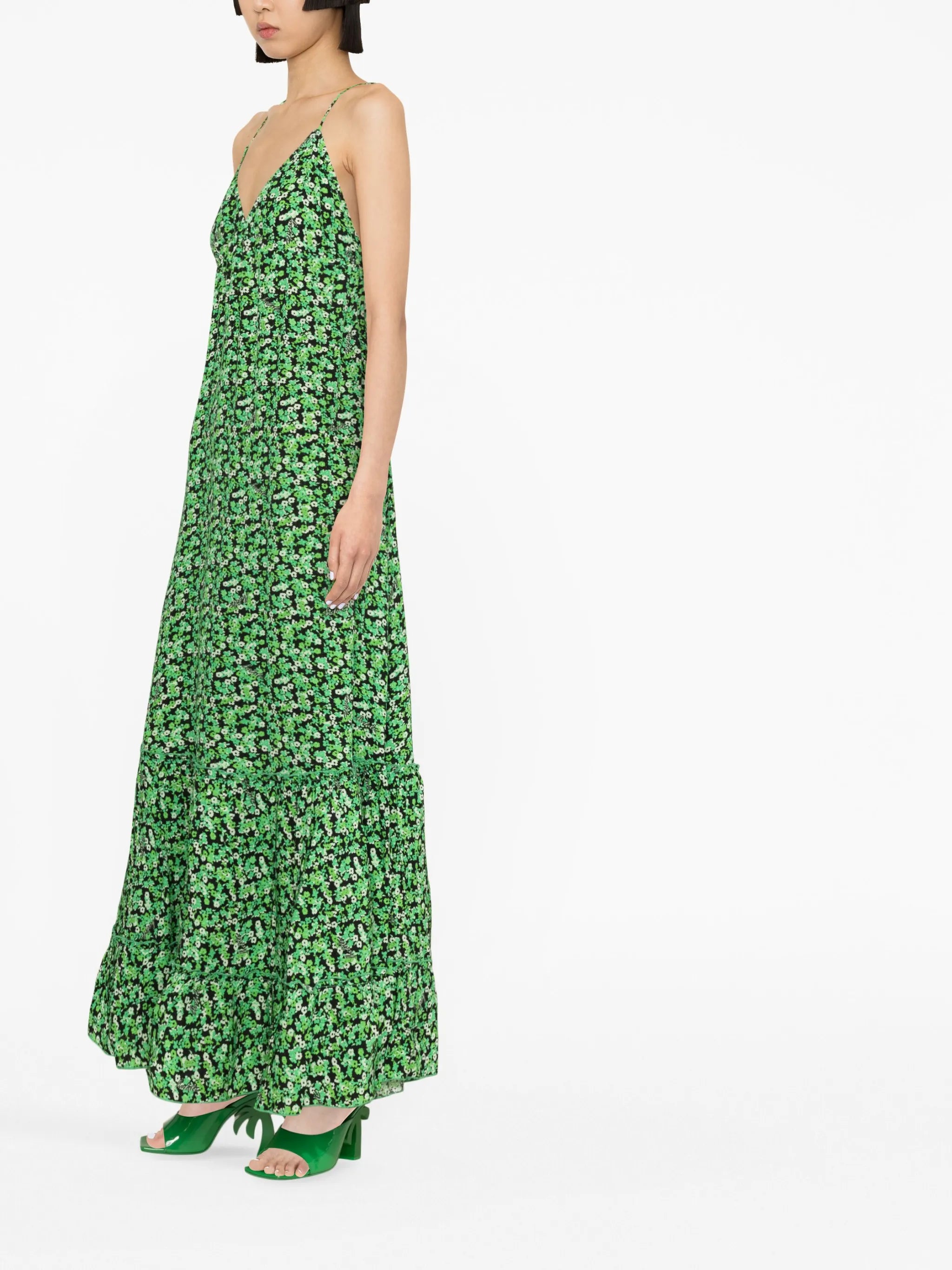 floral-print halterneck maxi dress