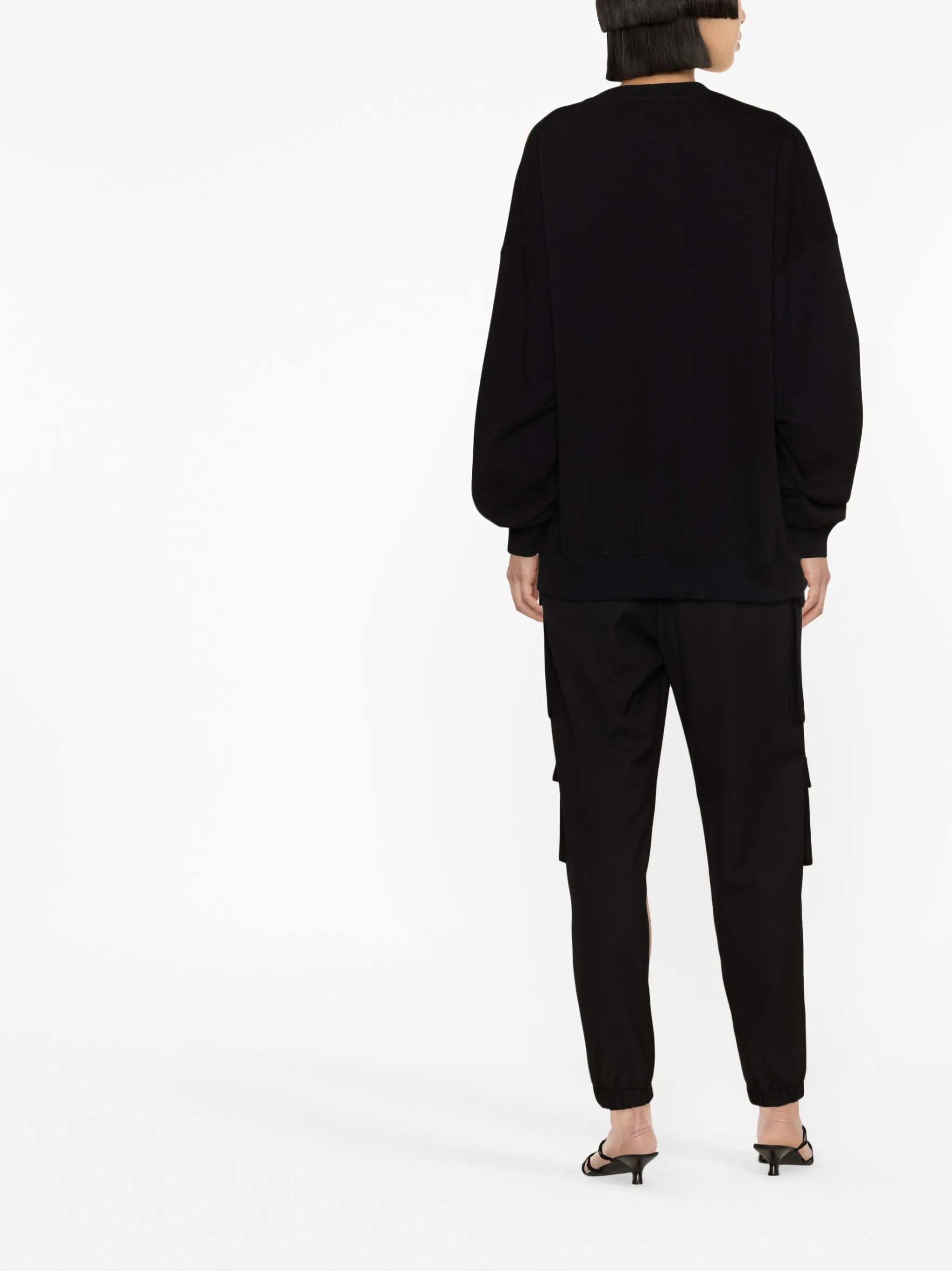 crystal-logo organic cotton sweatshirt