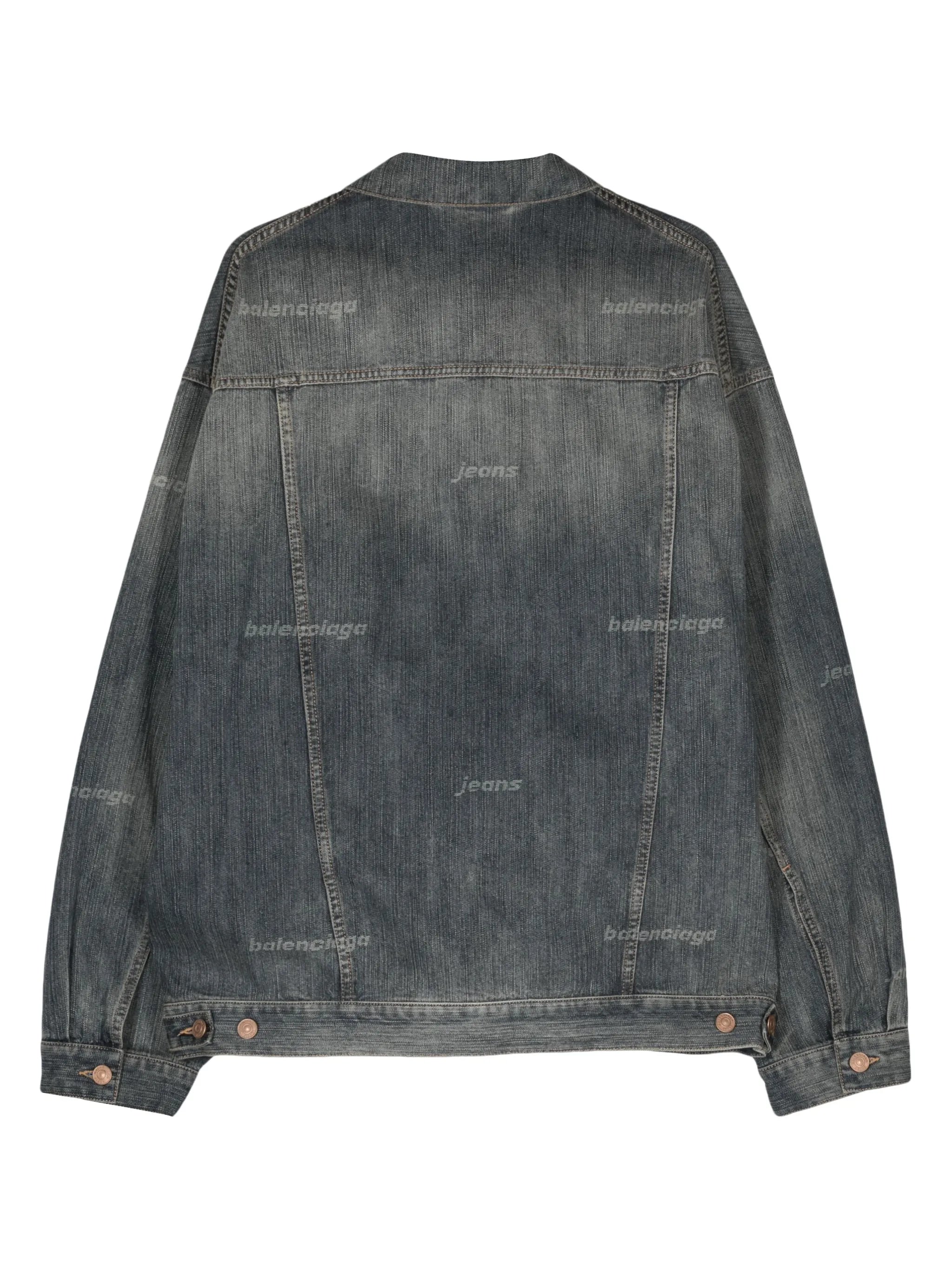 logo-print denim jacket