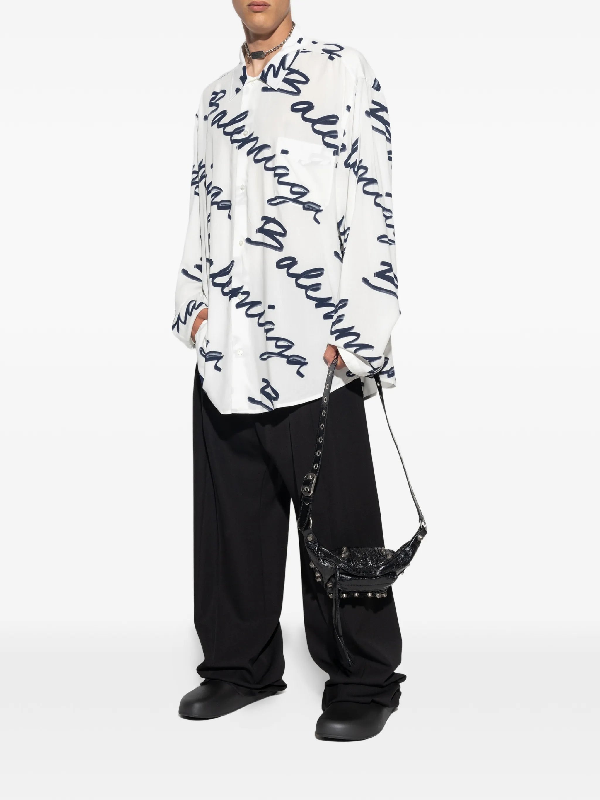 logo-print shirt