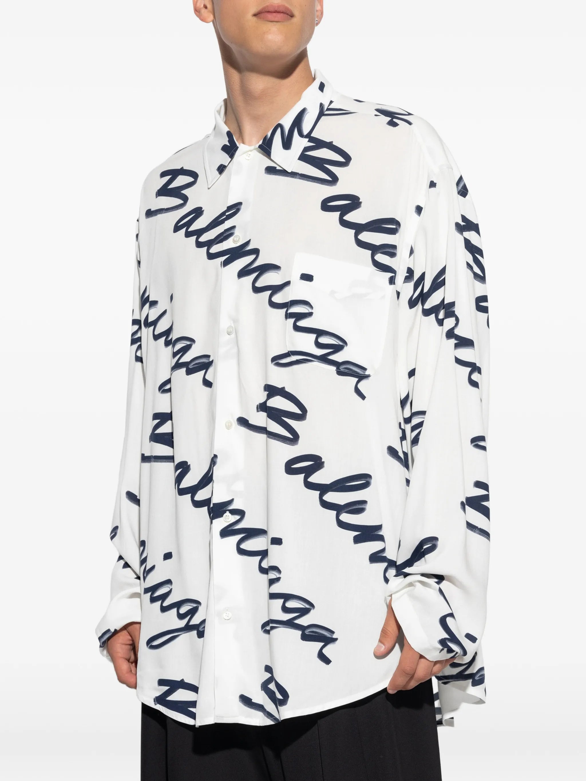 logo-print shirt