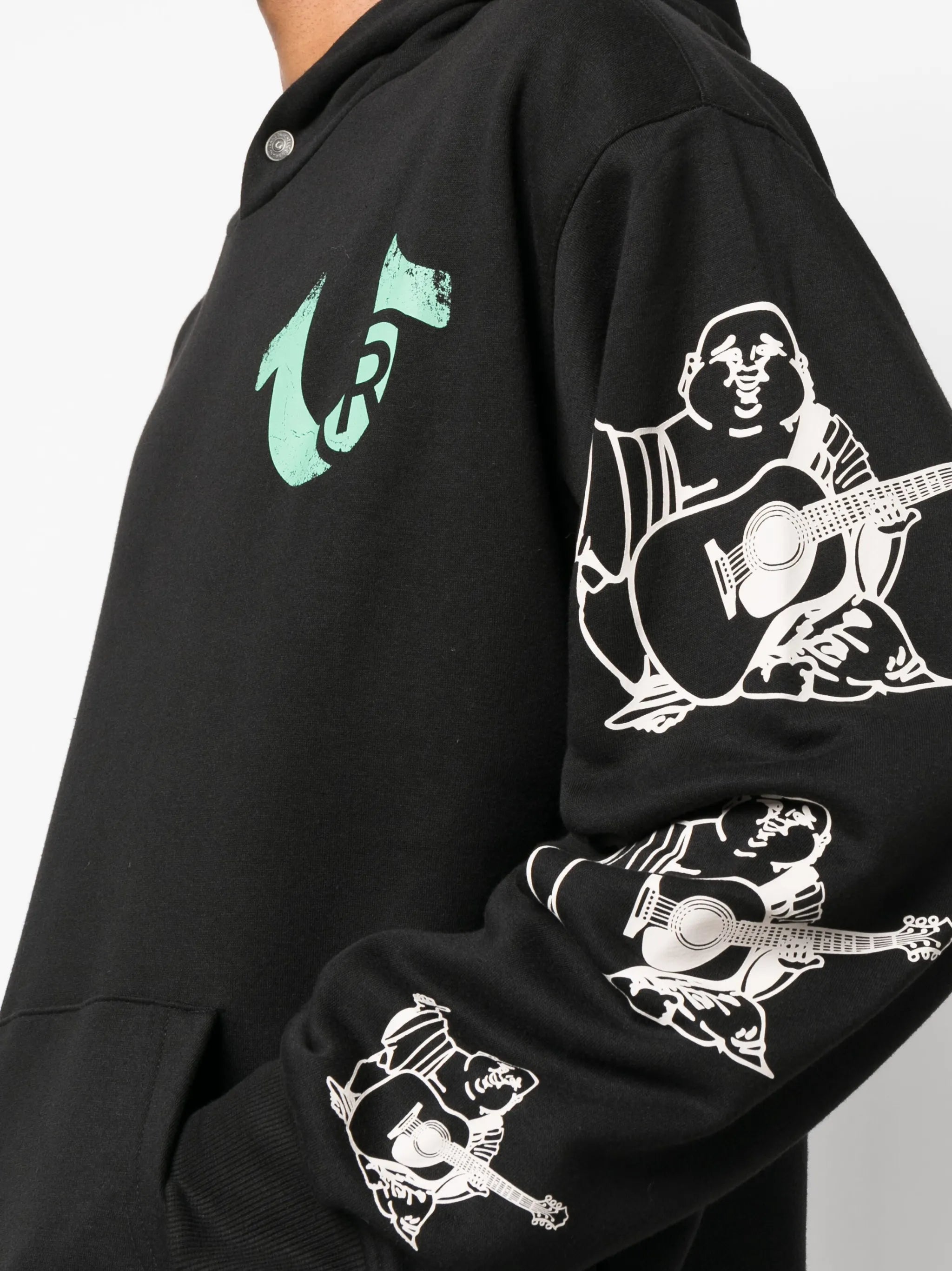 graphic-print drawstring hoodie