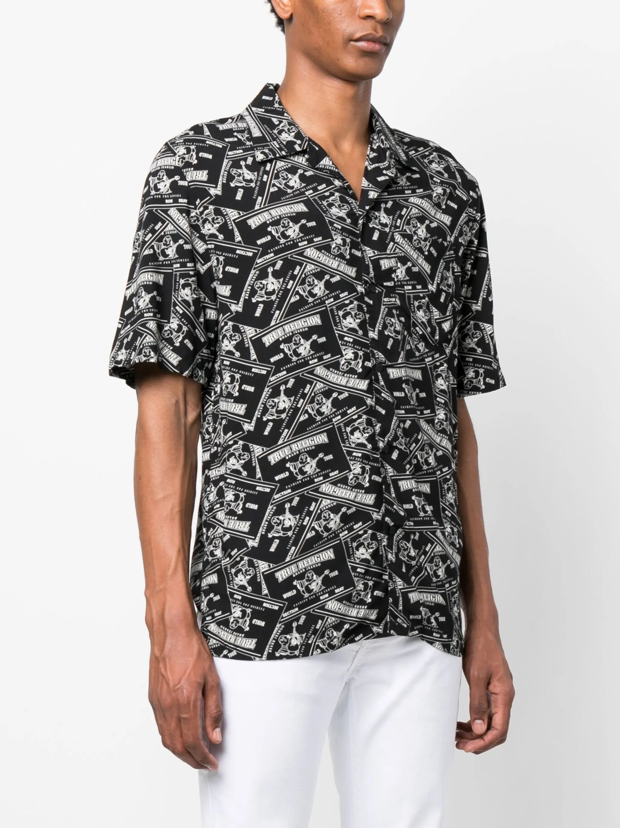 graphic-print short-sleeve shirt