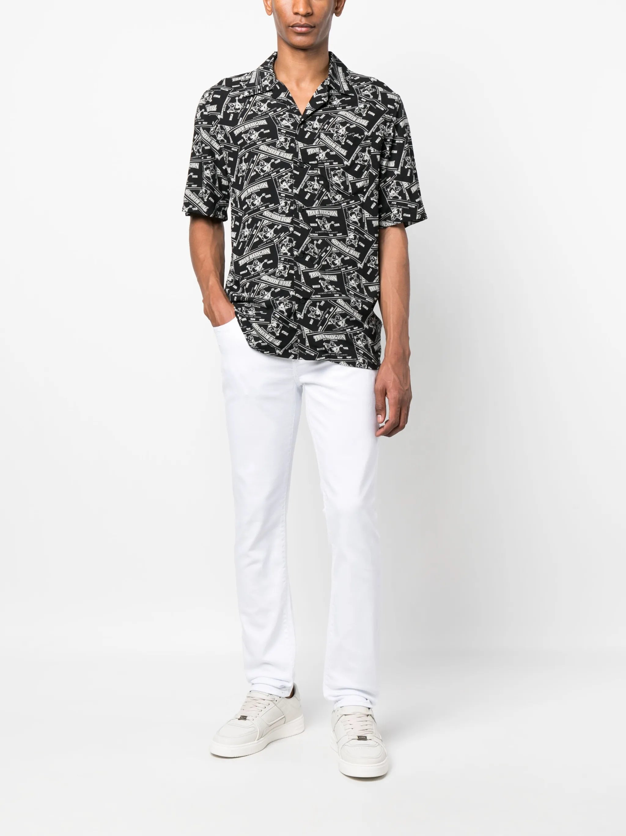 graphic-print short-sleeve shirt