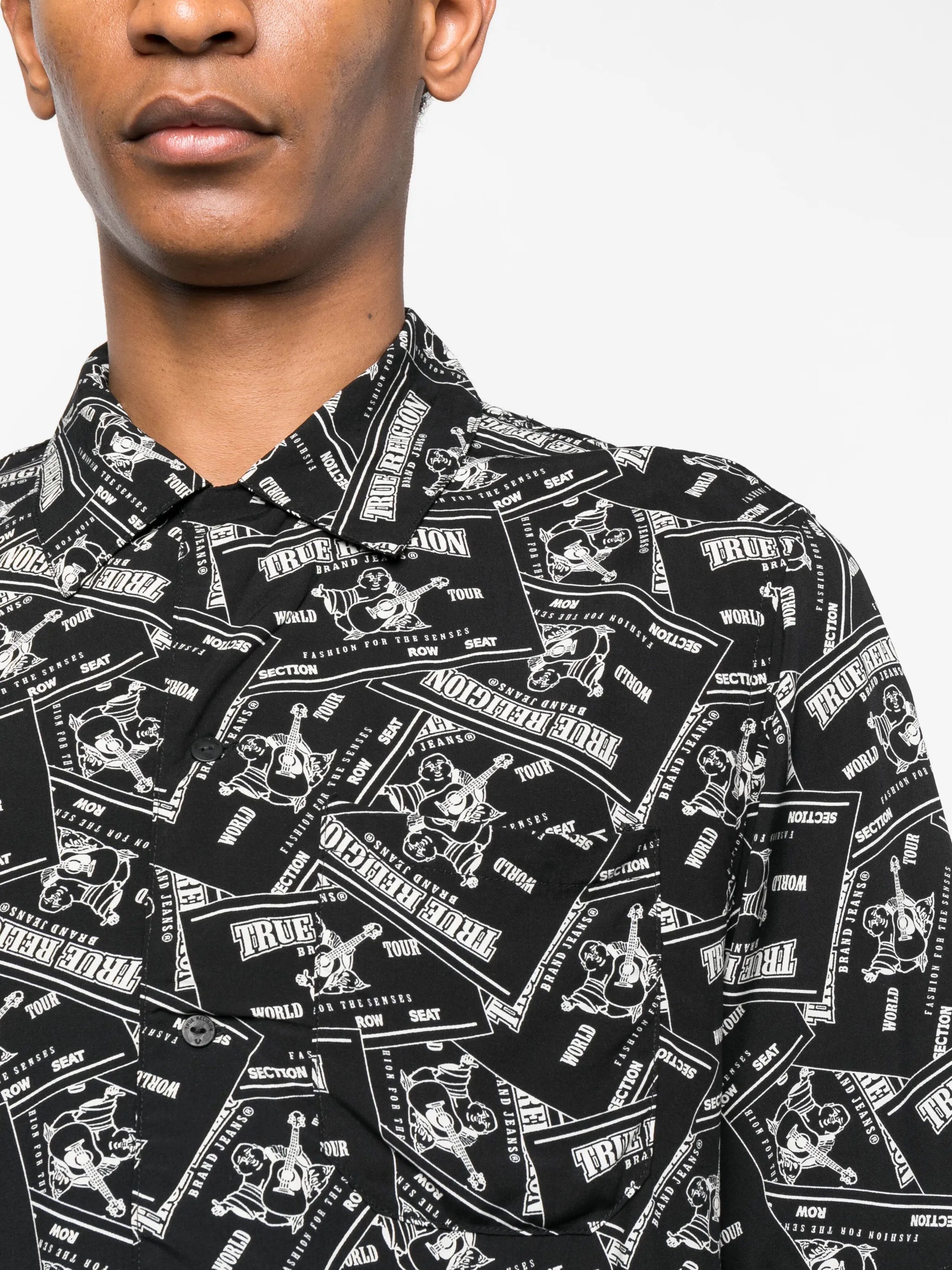 graphic-print short-sleeve shirt