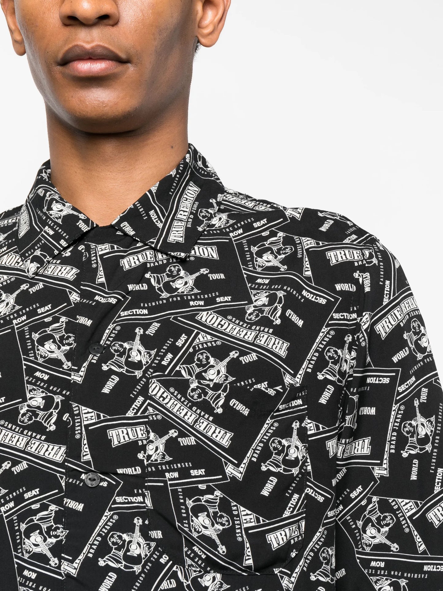 graphic-print short-sleeve shirt