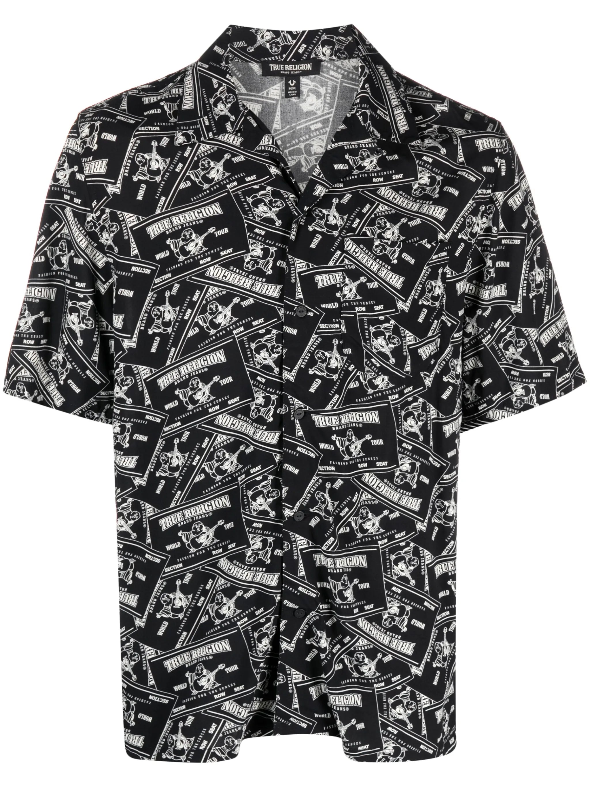 graphic-print short-sleeve shirt