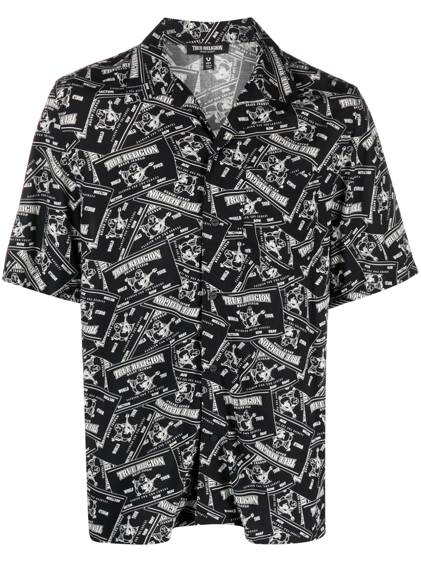 graphic-print short-sleeve shirt