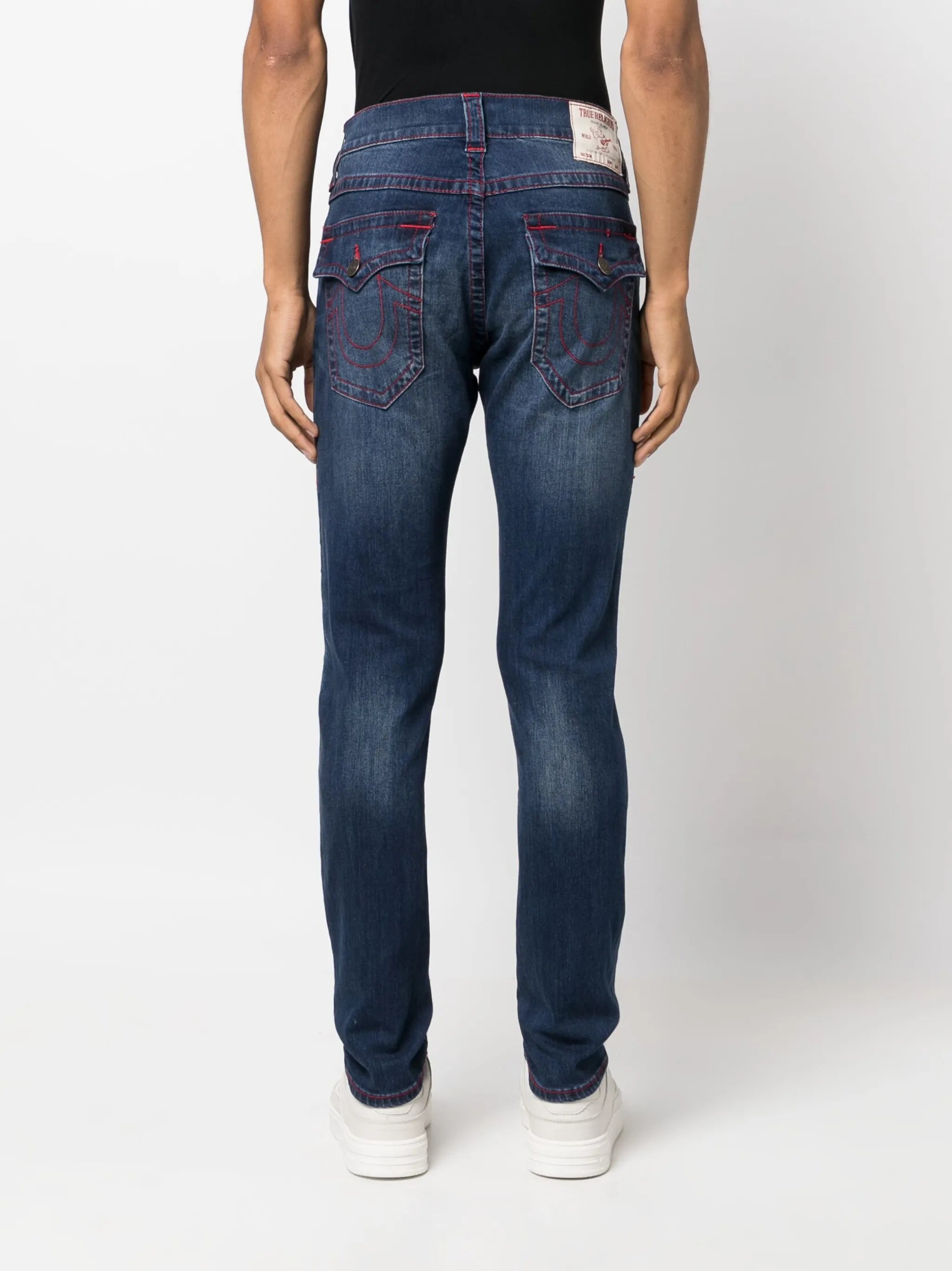 mid-rise skinny-fit jeans