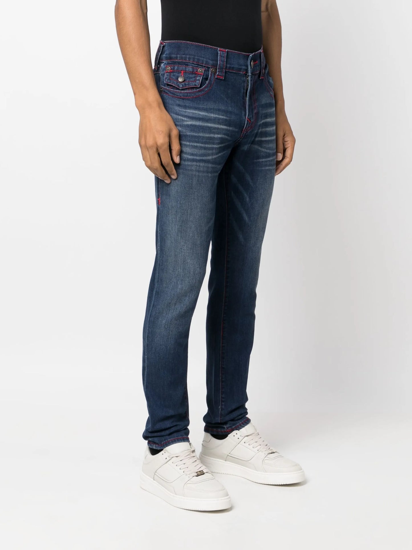 mid-rise skinny-fit jeans