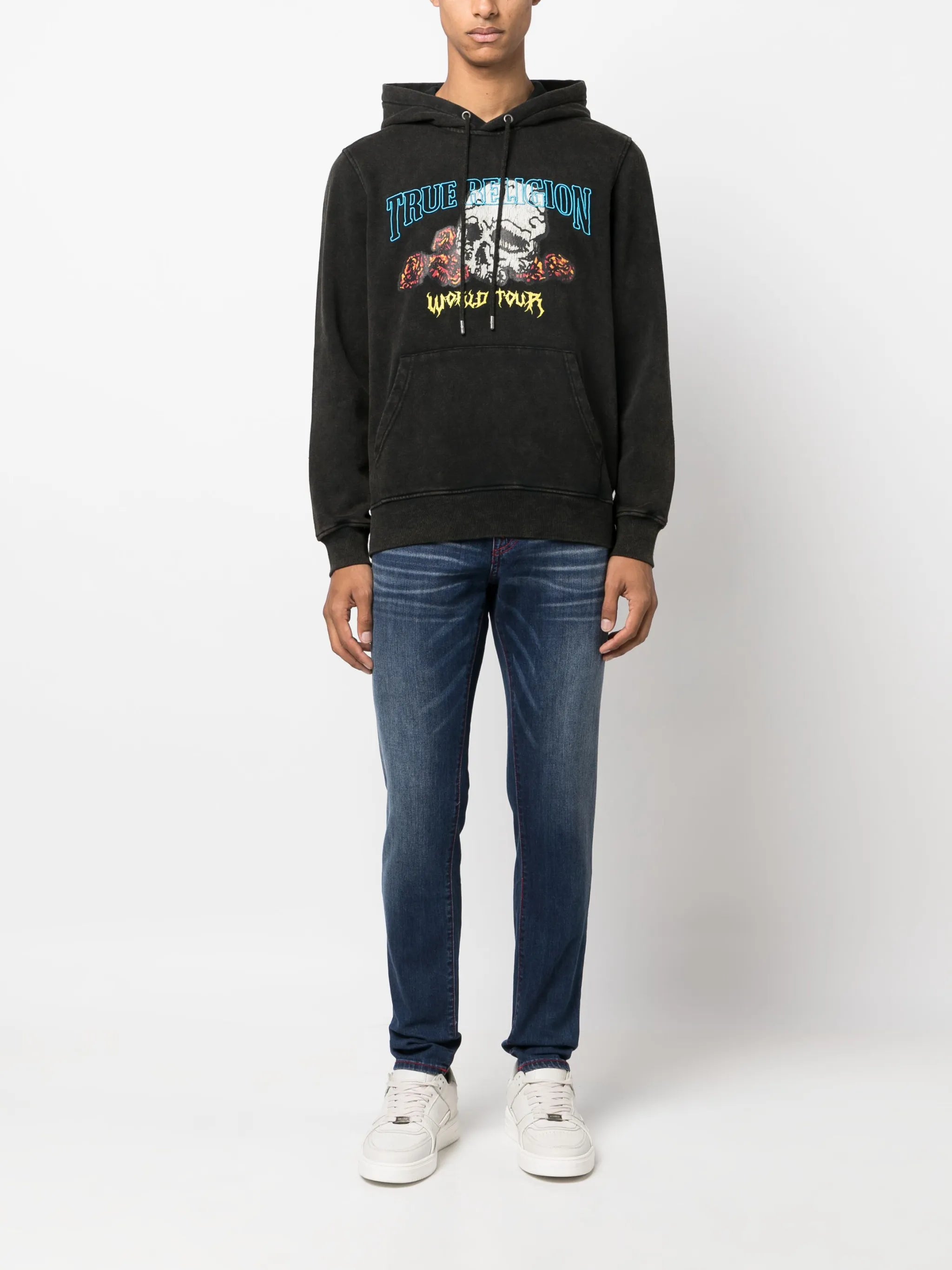 mid-rise skinny-fit jeans
