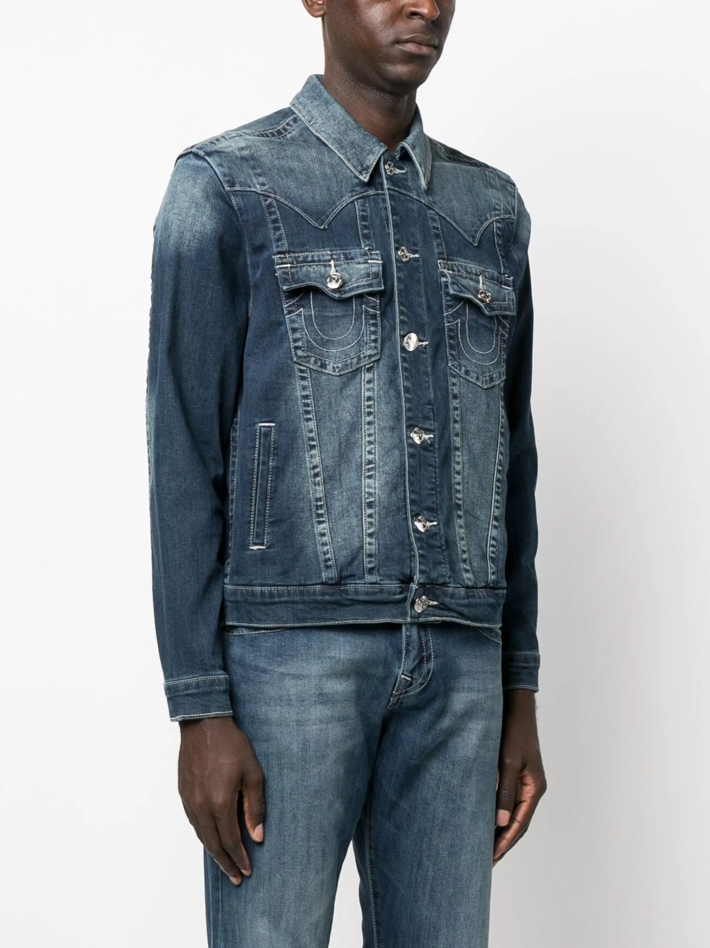 Jimmy horseshoe-print denim jacket