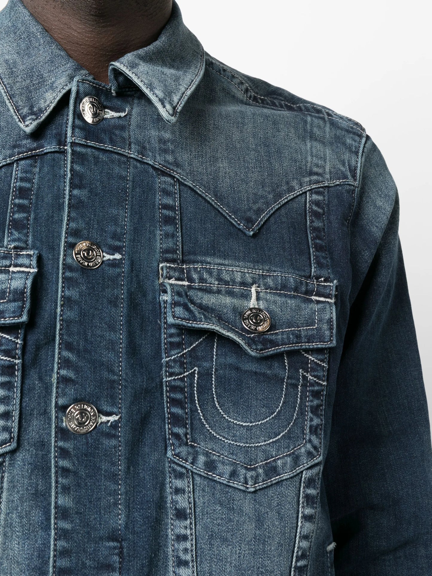 Jimmy horseshoe-print denim jacket