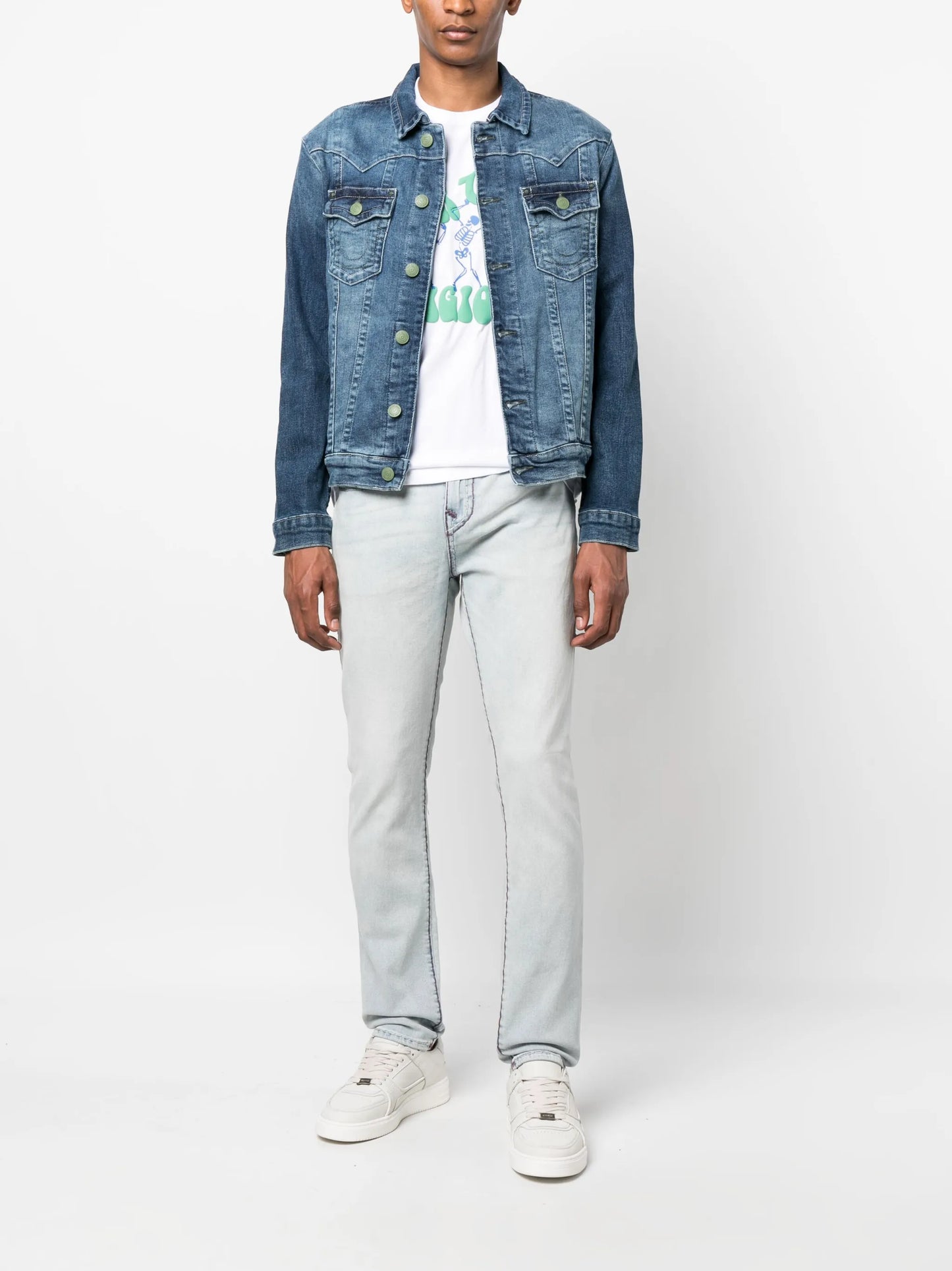 single-breasted denim jacket
