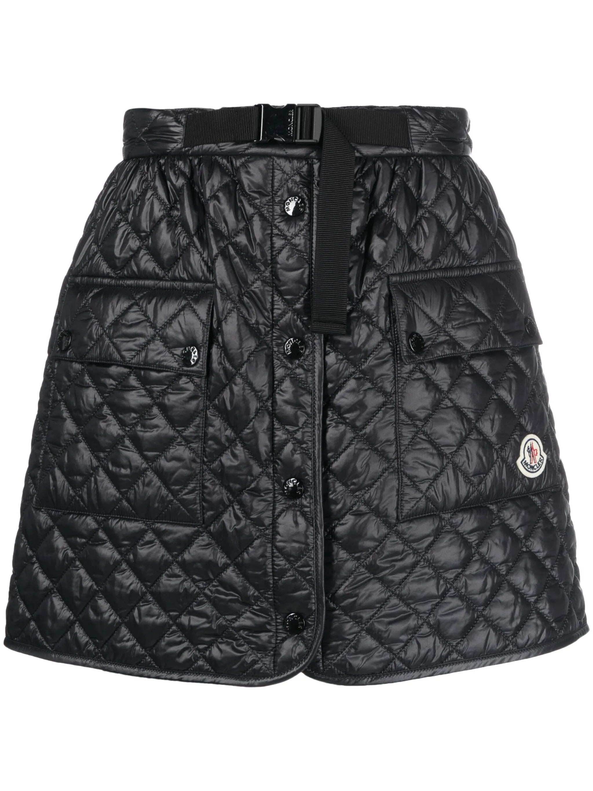 quilted A-line skirt