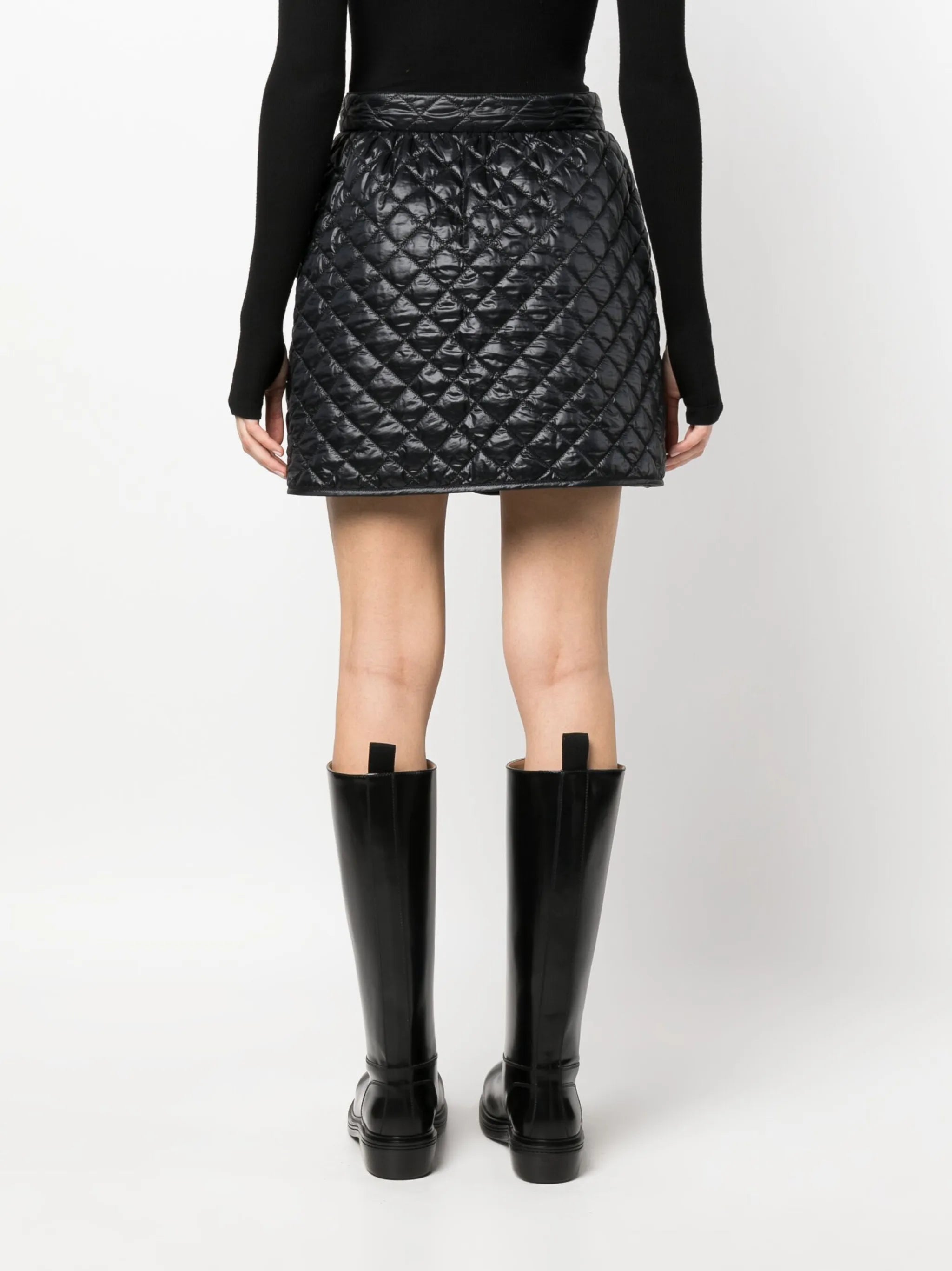 quilted A-line skirt