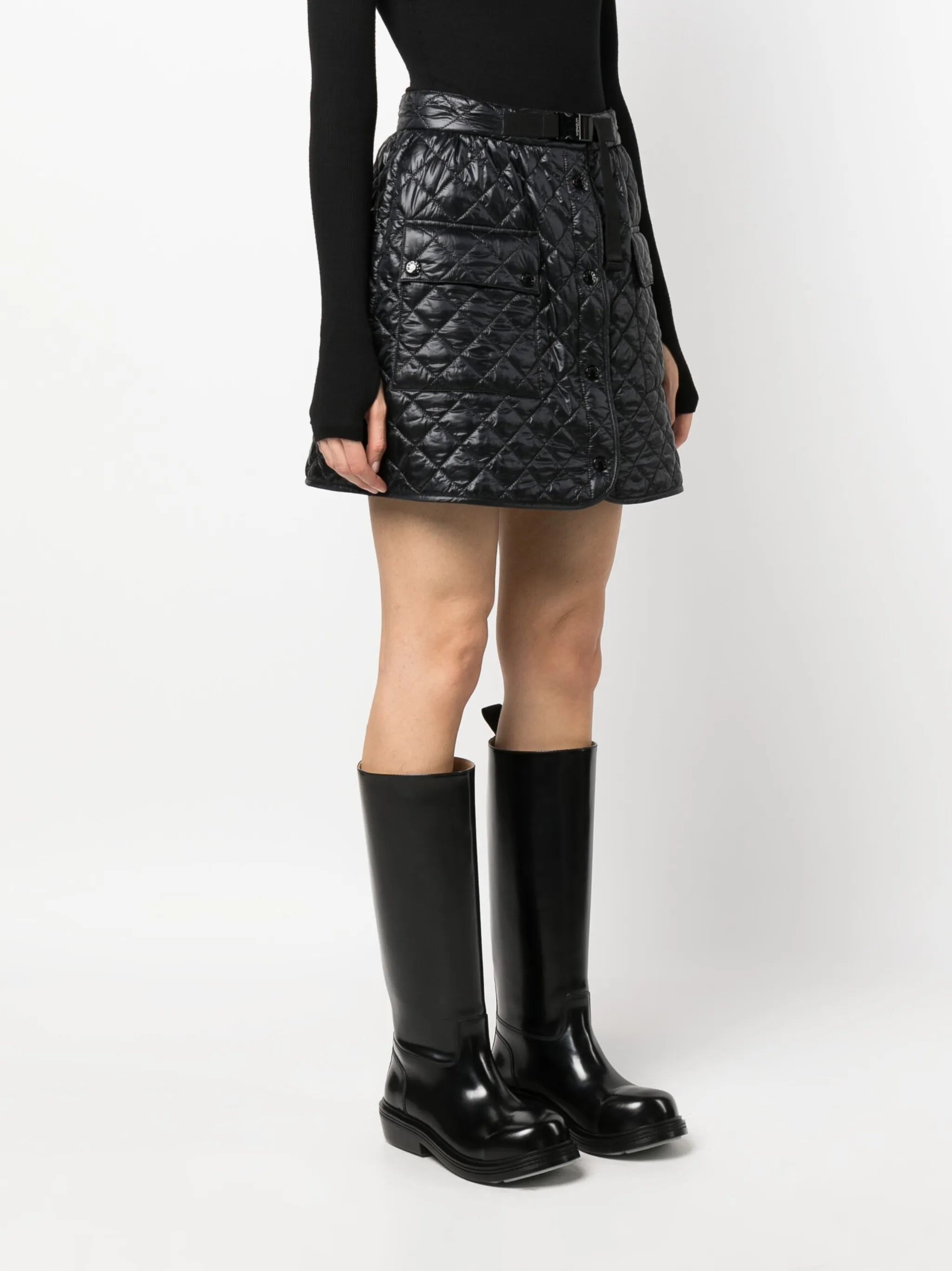 quilted A-line skirt