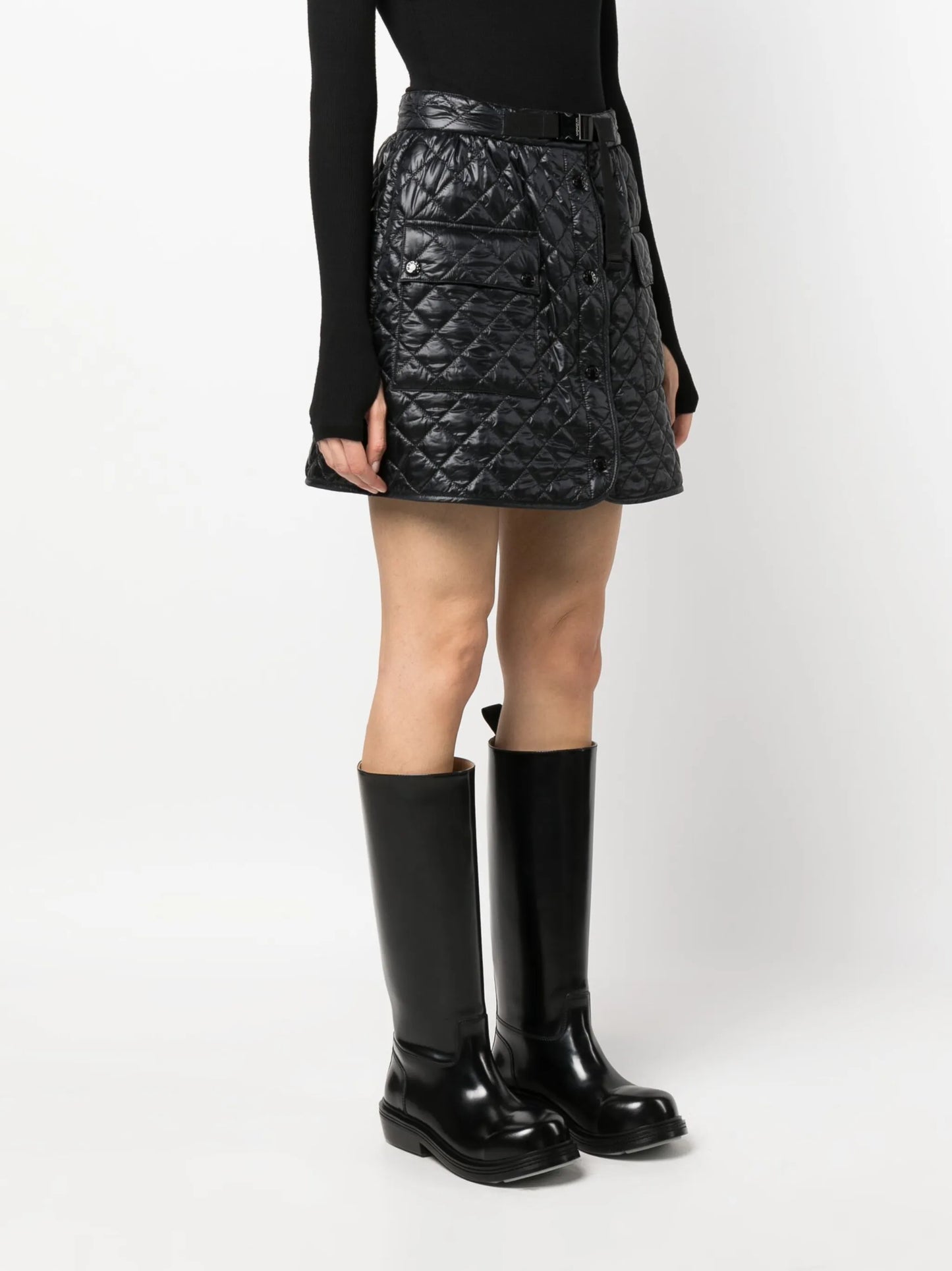 quilted A-line skirt