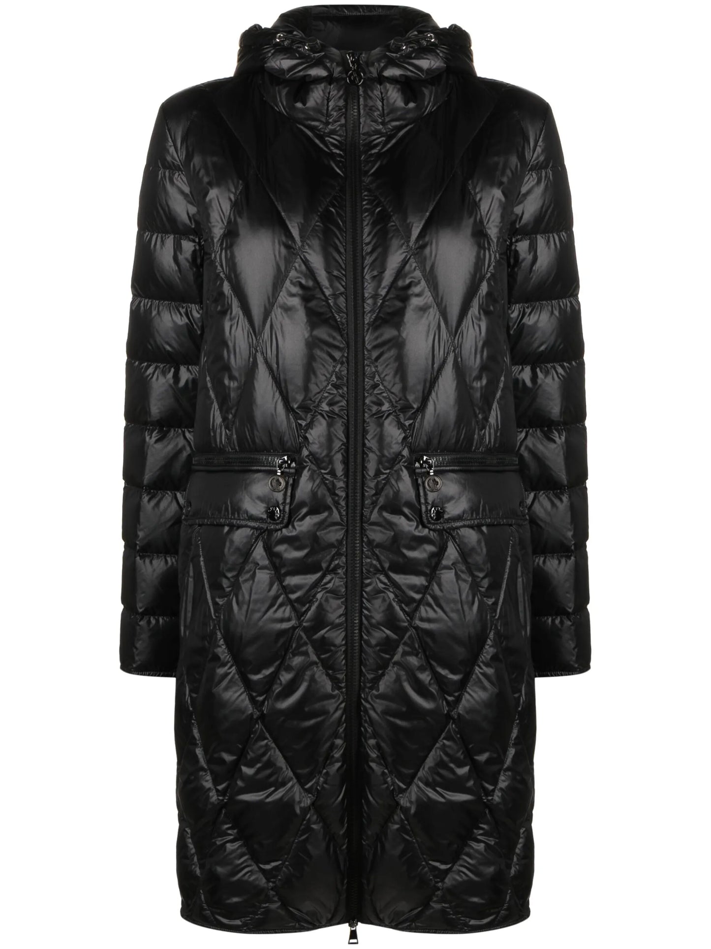 Serilong diamond-quilted puffer coat