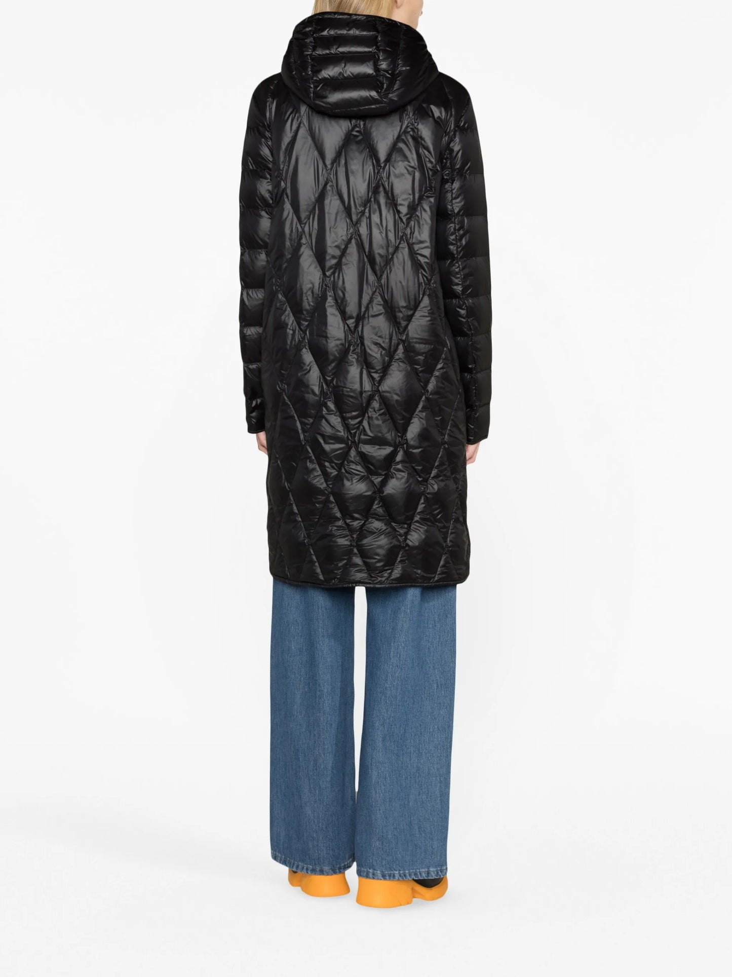 Serilong diamond-quilted puffer coat