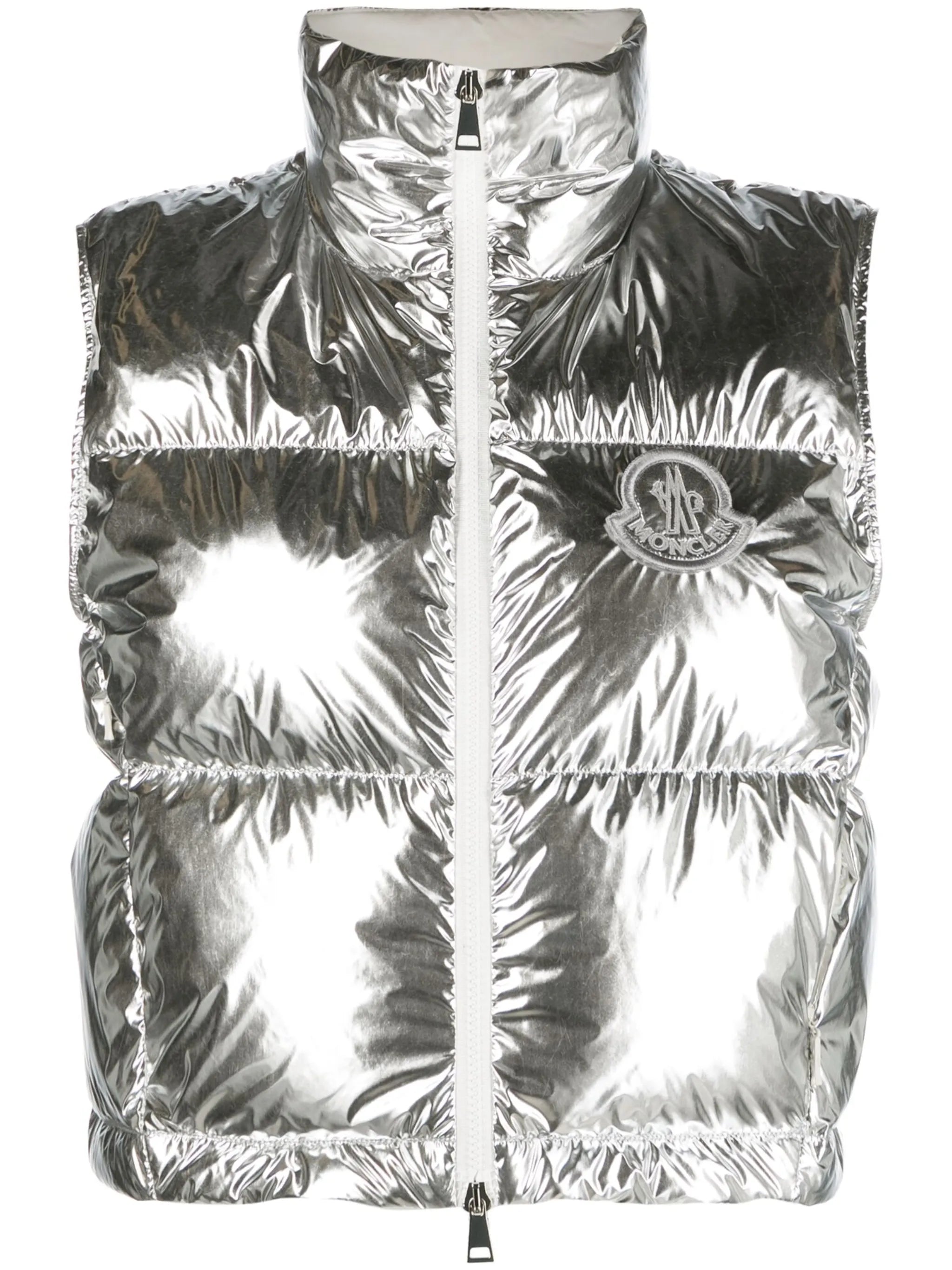 logo-patch padded gilet