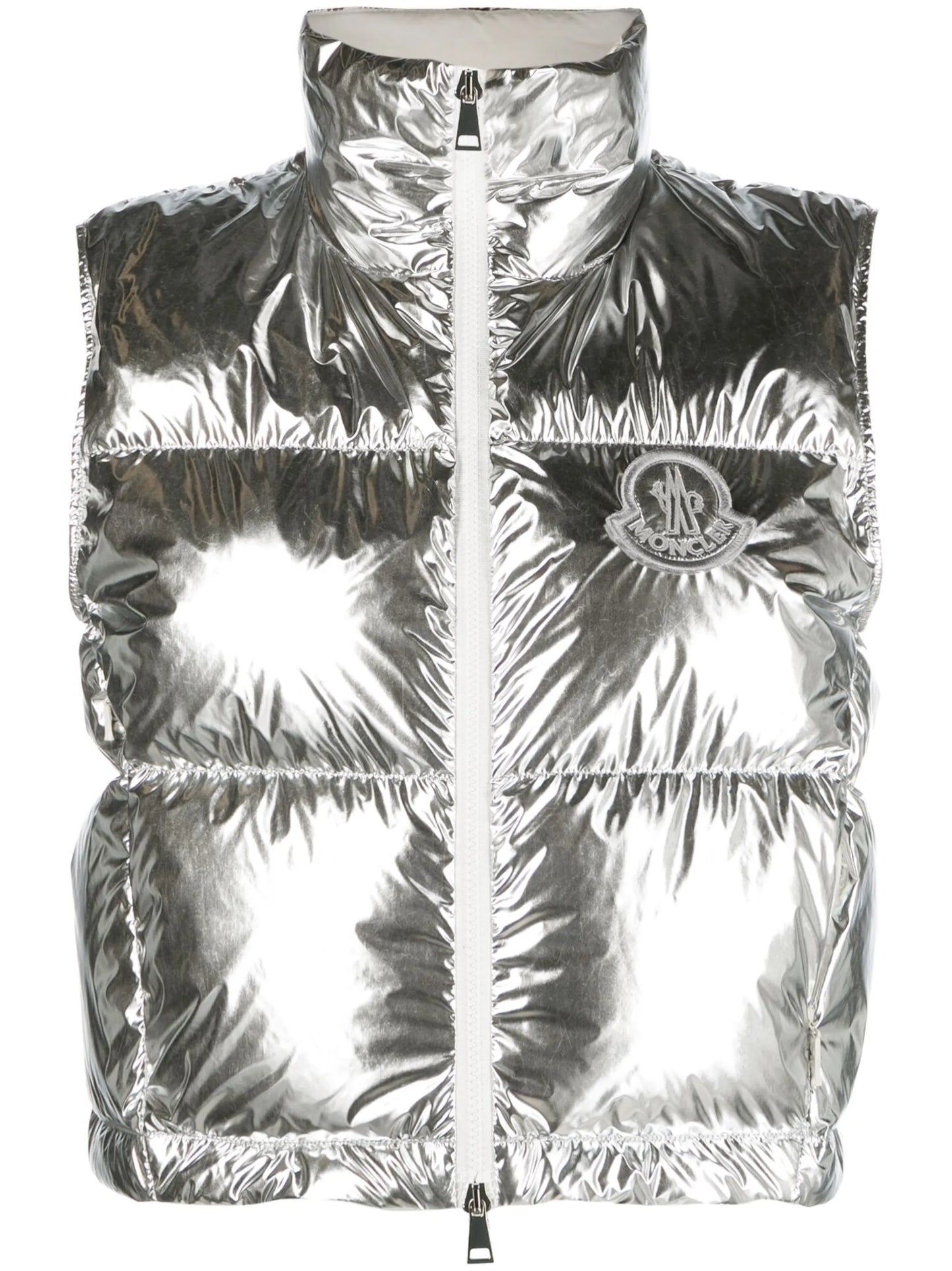 logo-patch padded gilet