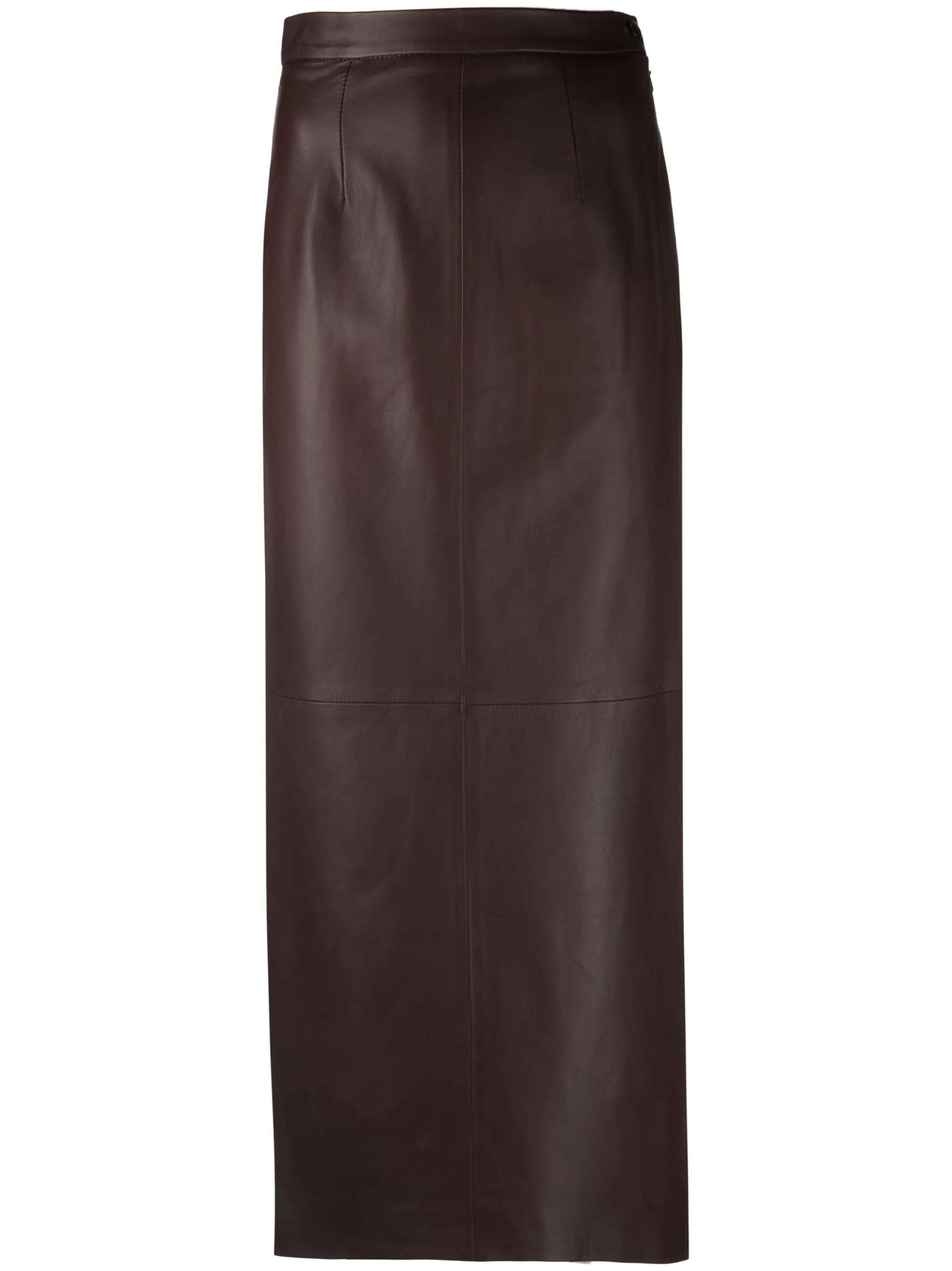 Mari leather midi skirt