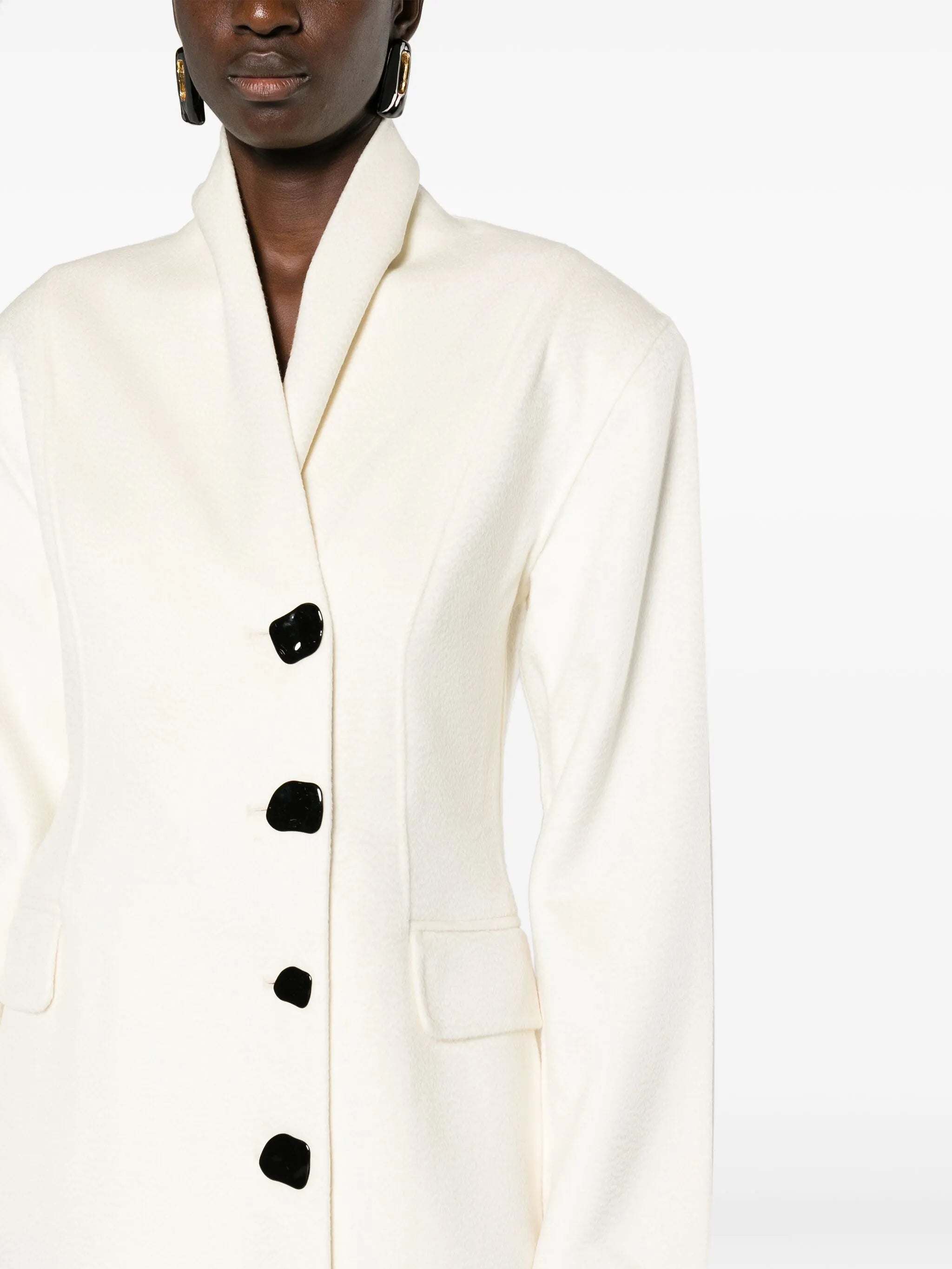 Karen shawl-lapels coat