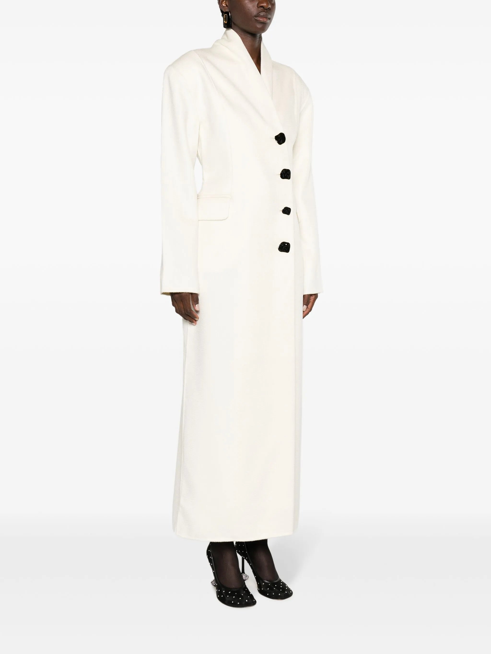 Karen shawl-lapels coat