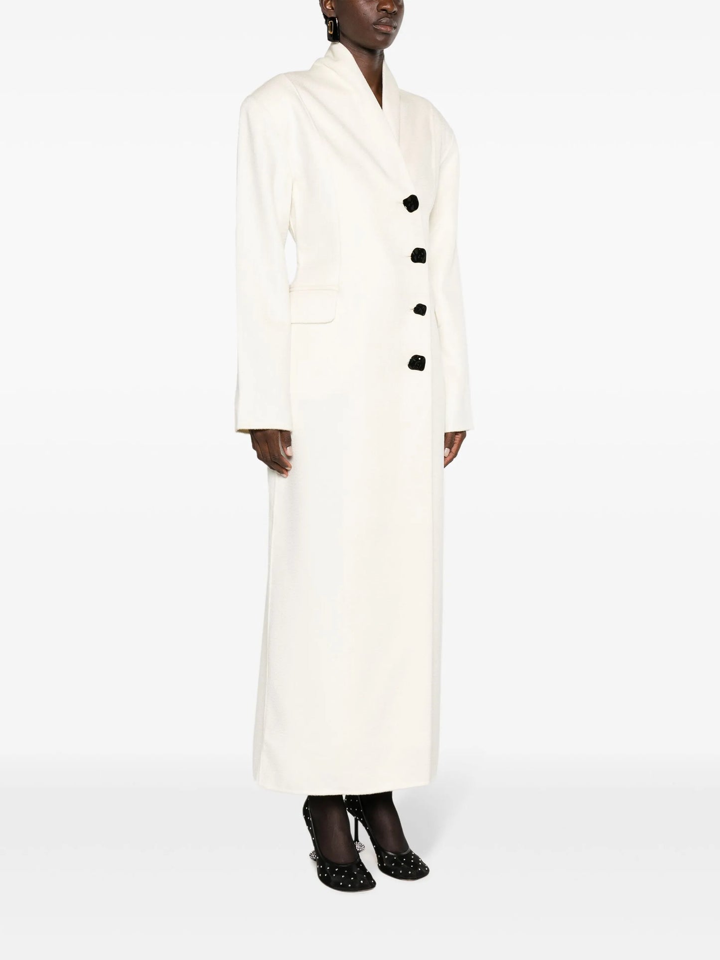 Karen shawl-lapels coat
