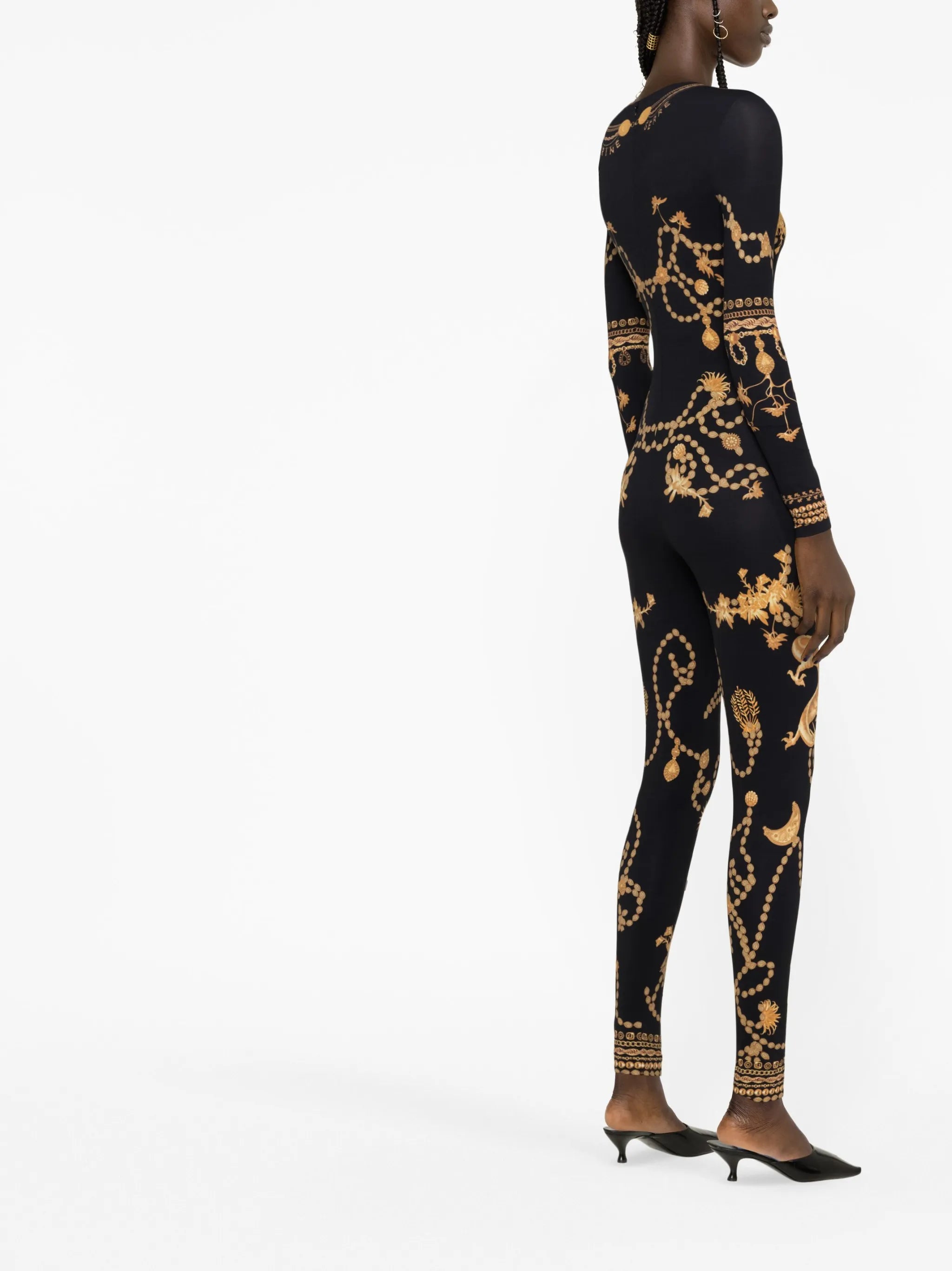 Ornament Jewelry-print jumpsuit