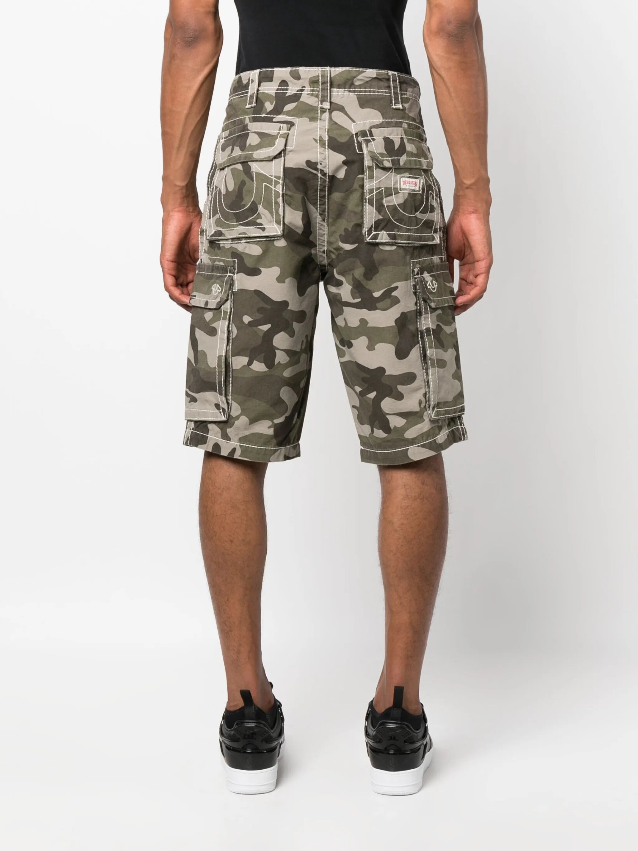 camouflage-print cargo shorts