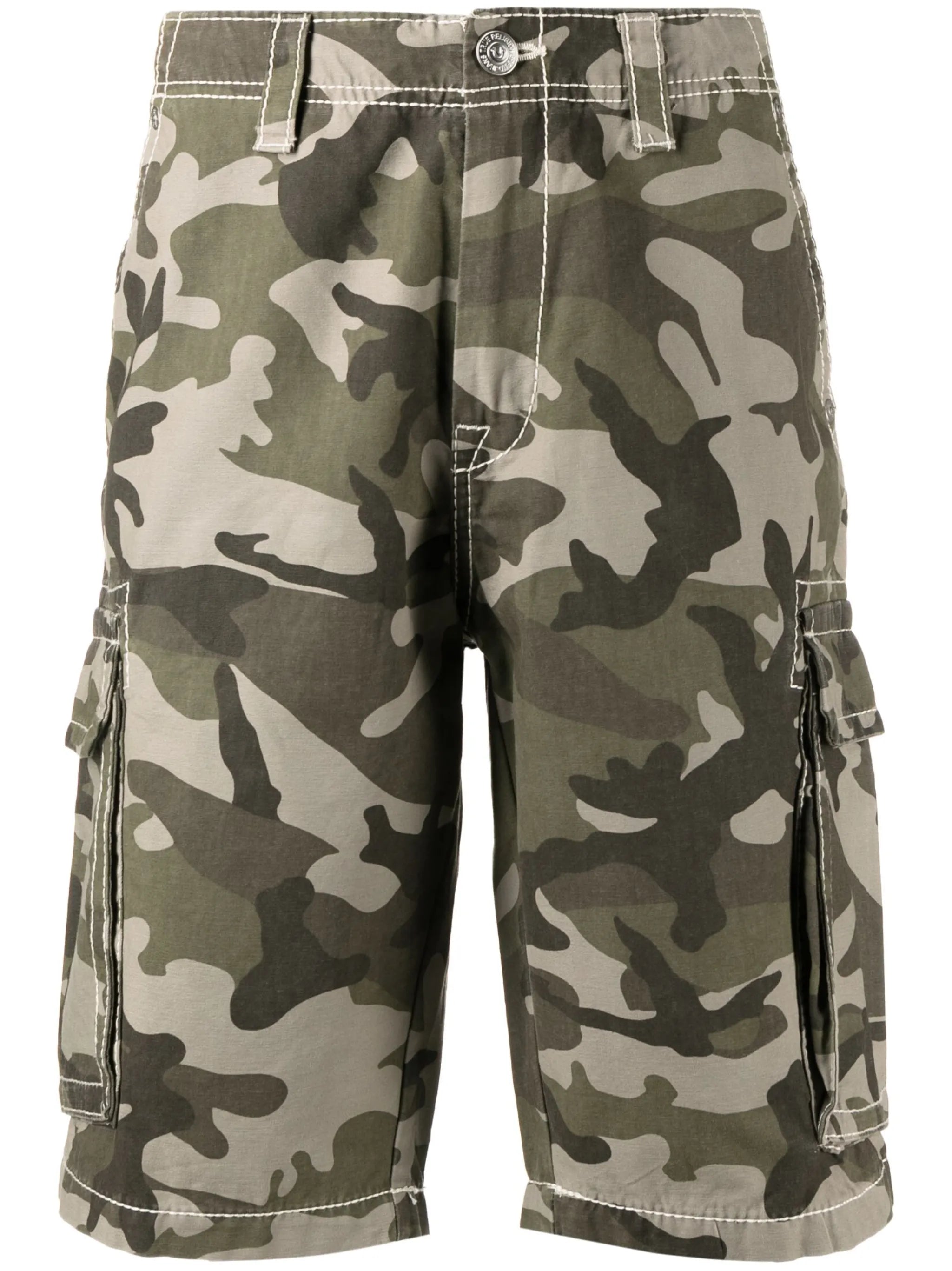 camouflage-print cargo shorts