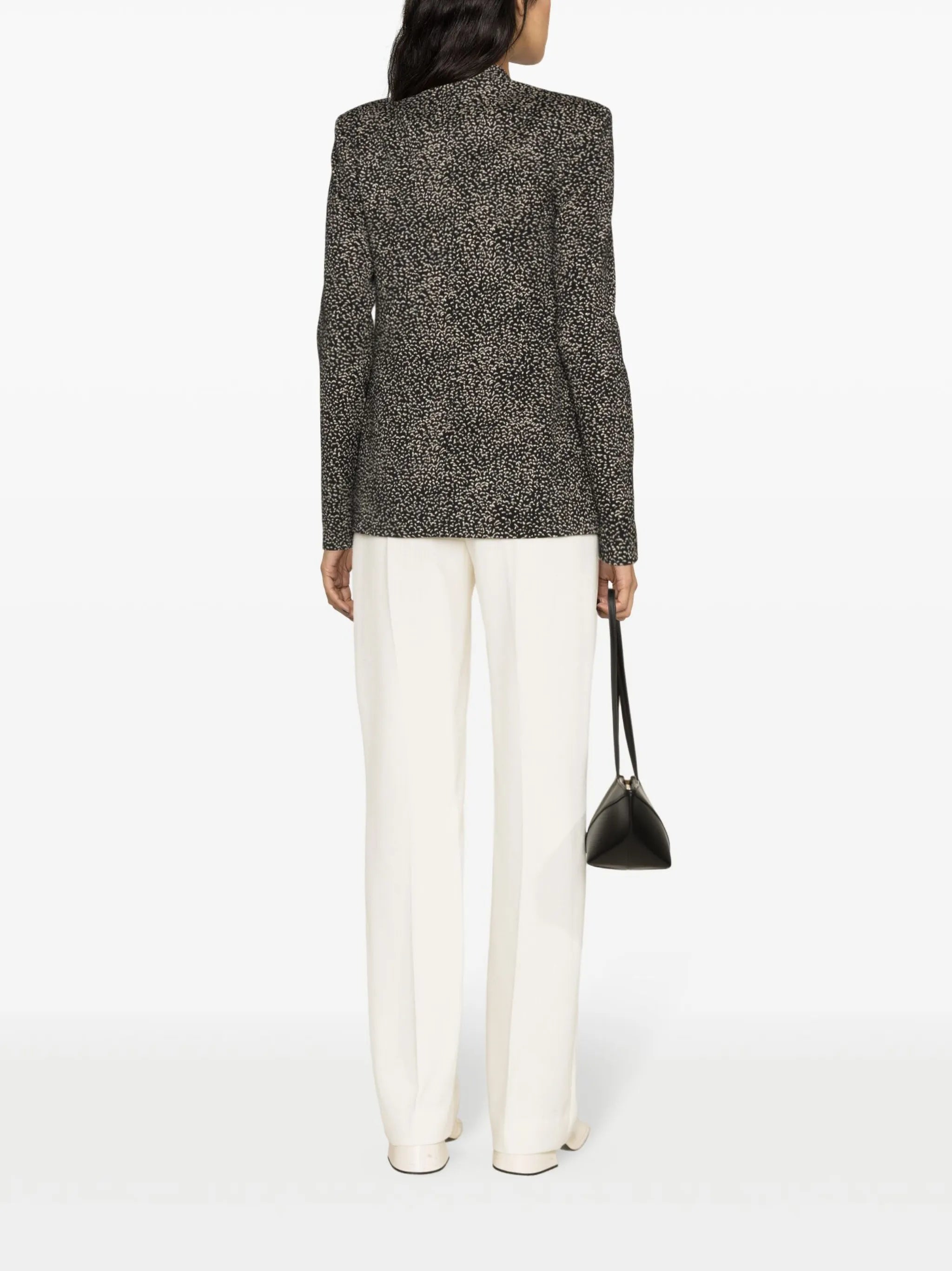 Anais jacquard single-breasted blazer