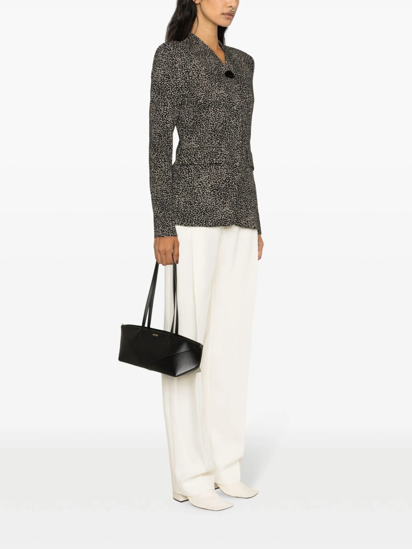 Anais jacquard single-breasted blazer