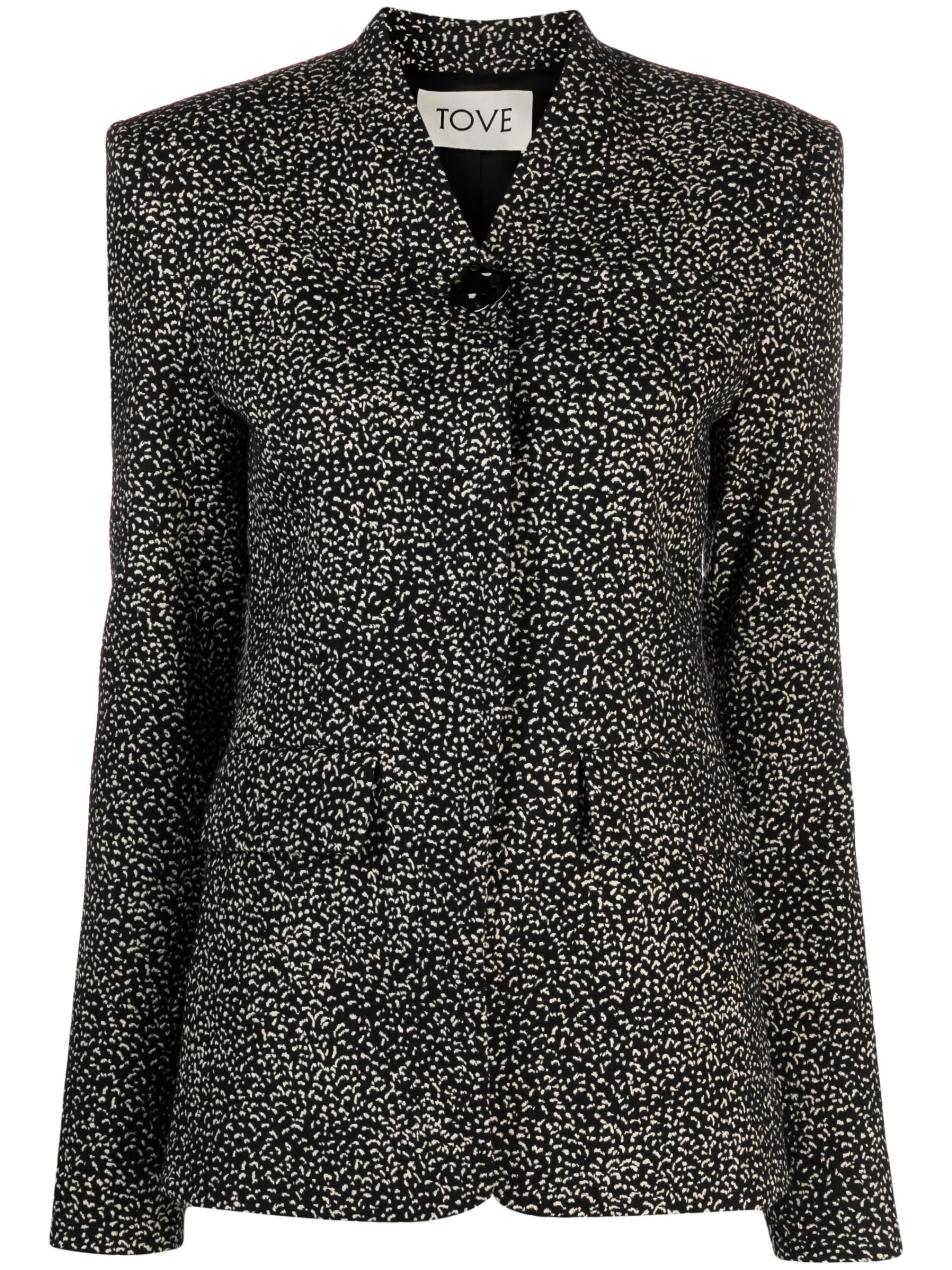 Anais jacquard single-breasted blazer