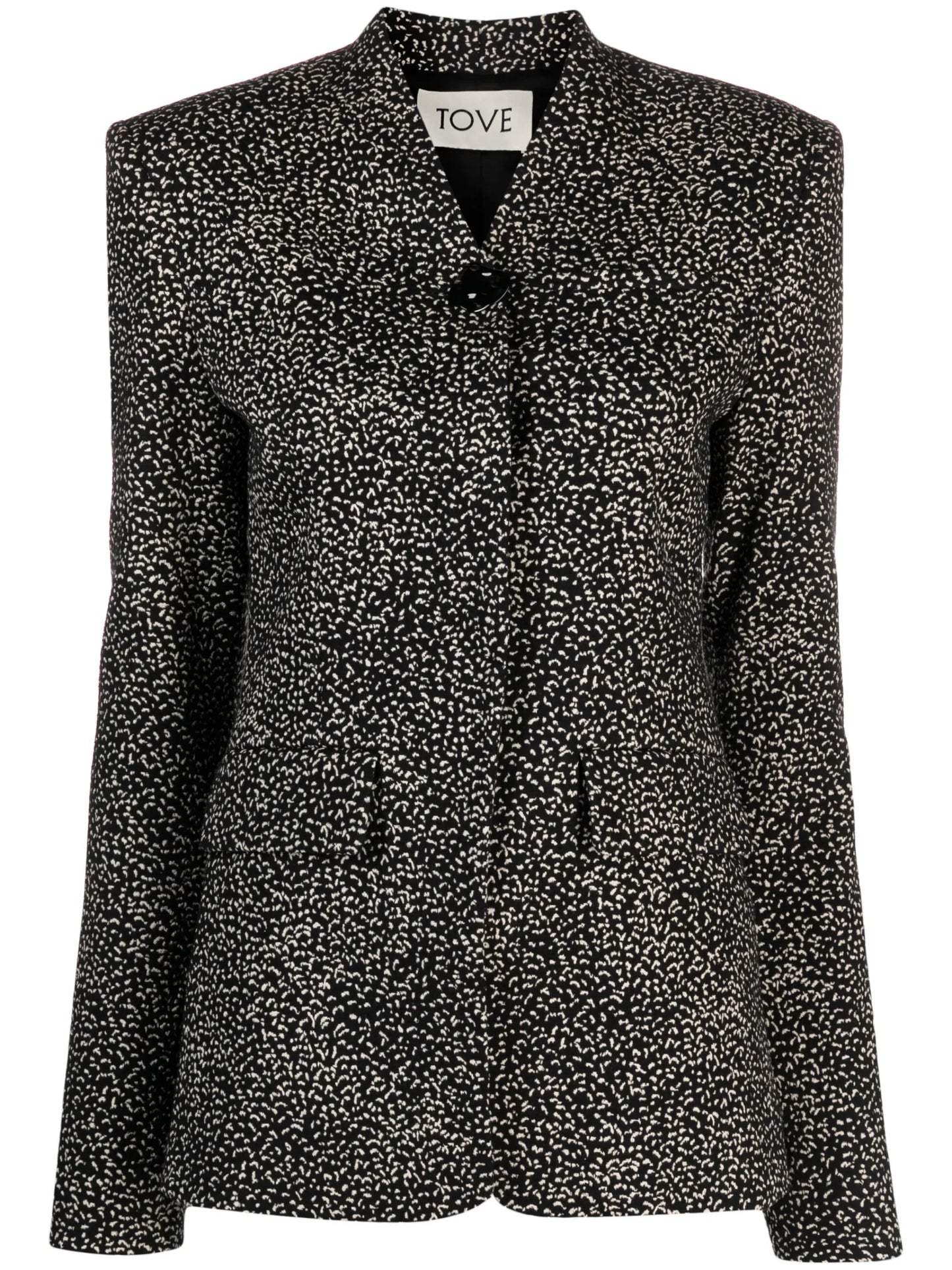 Anais jacquard single-breasted blazer
