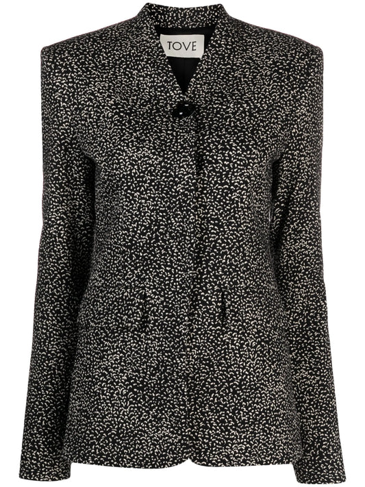 Anais jacquard single-breasted blazer